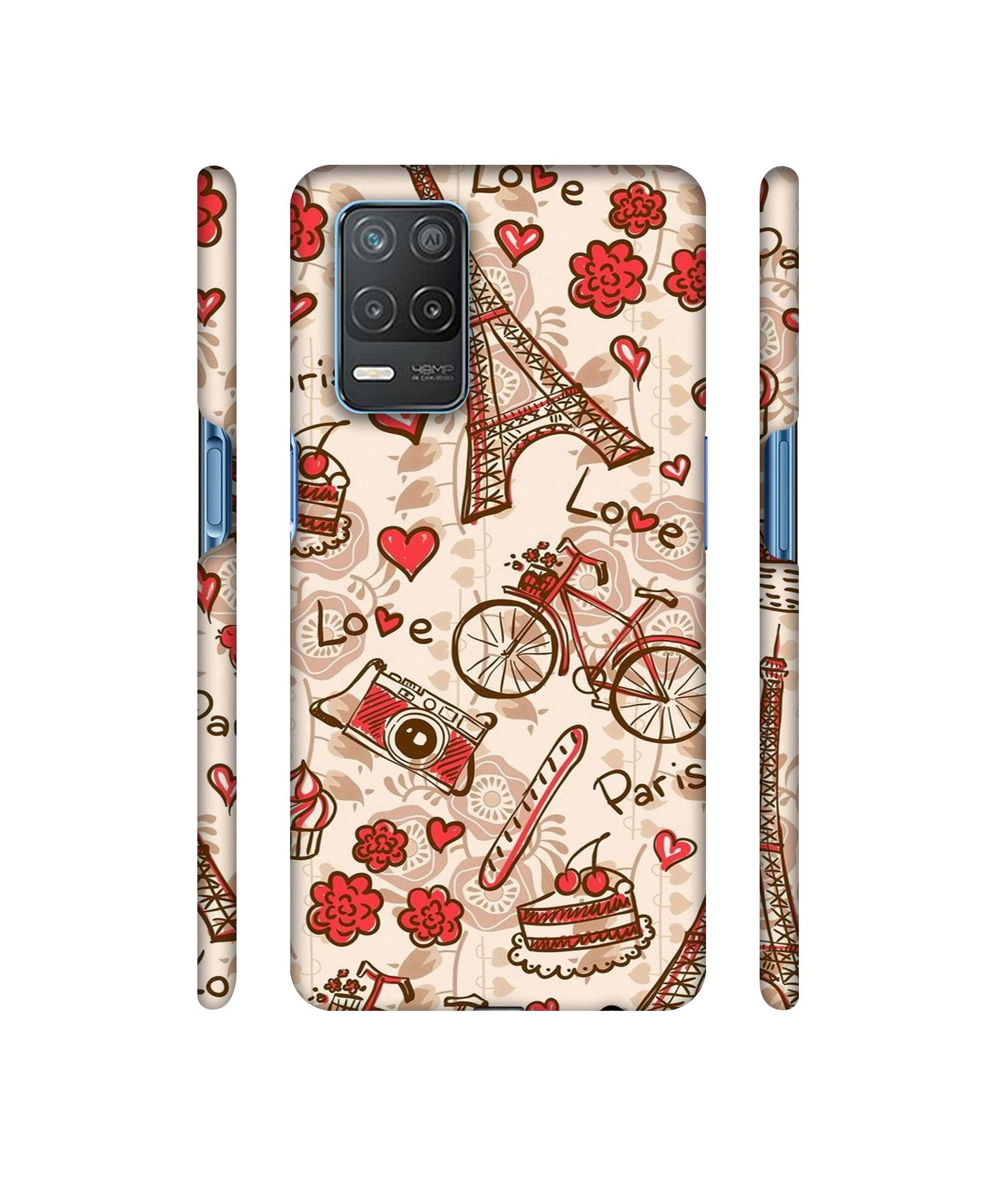 Vintage Paris Designer Hard Back Cover for Realme 8 5G / Realme 8s 5G