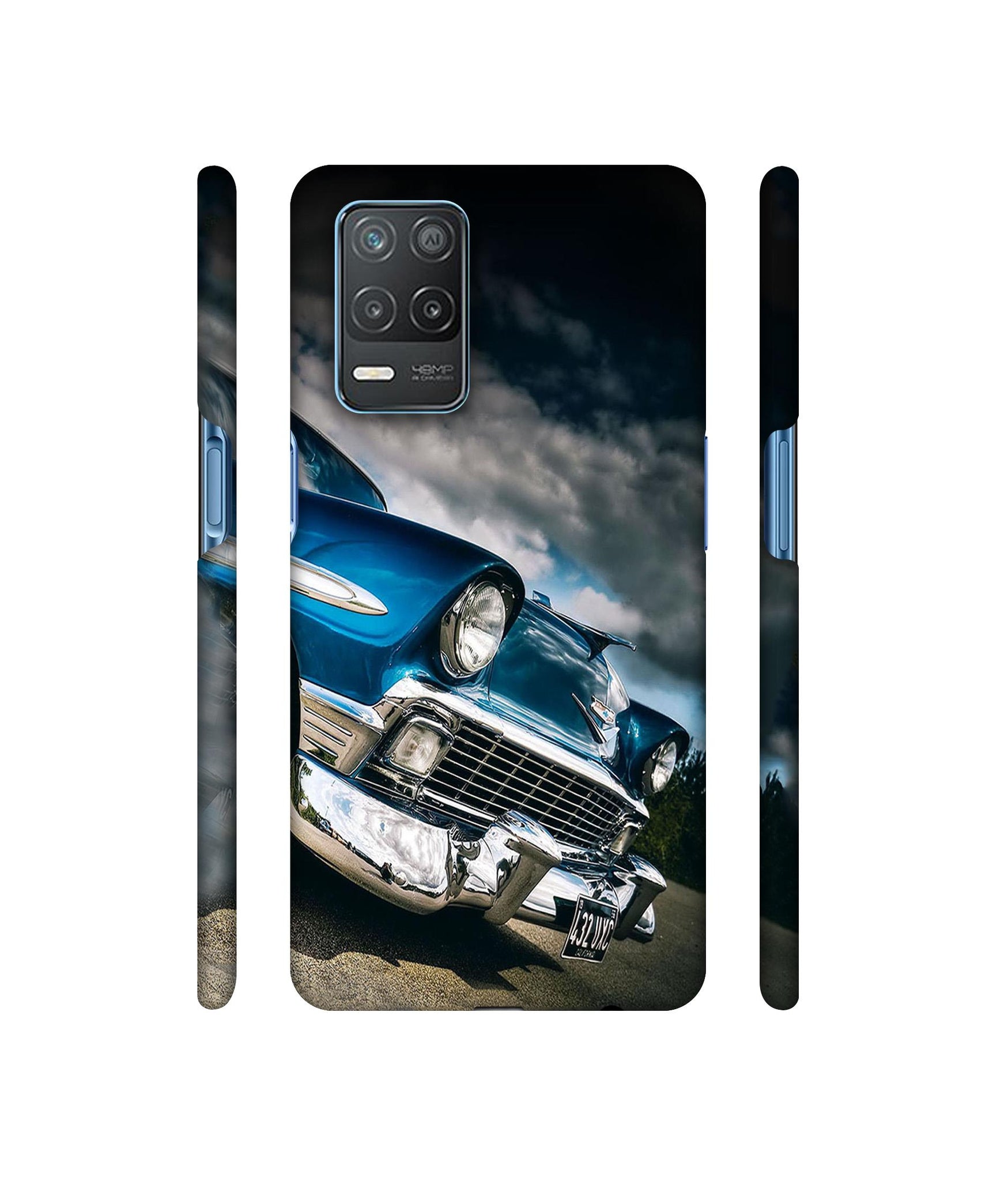 Vintage Car Pattern Designer Hard Back Cover for Realme 8 5G / Realme 8s 5G