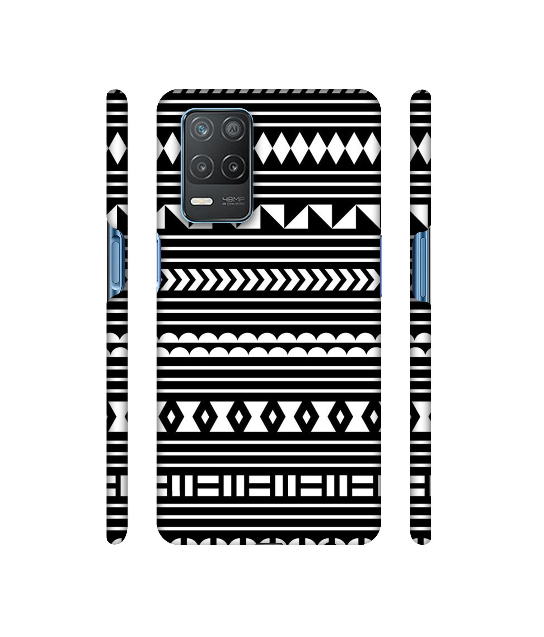 Black Pattern Designer Hard Back Cover for Realme 8 5G / Realme 8s 5G