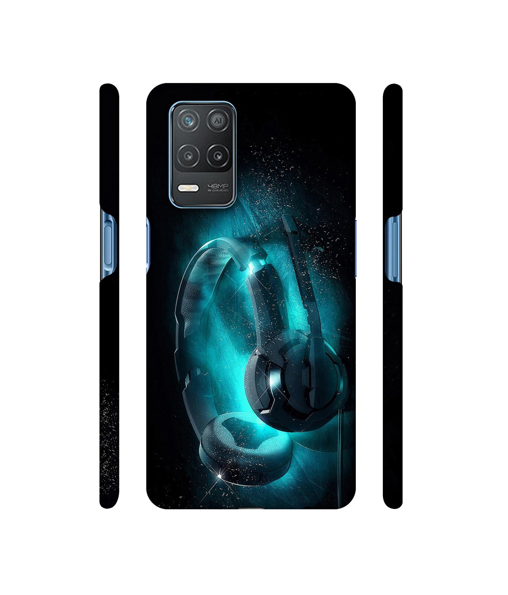 Cool Headphone Designer Hard Back Cover for Realme 8 5G / Realme 8s 5G