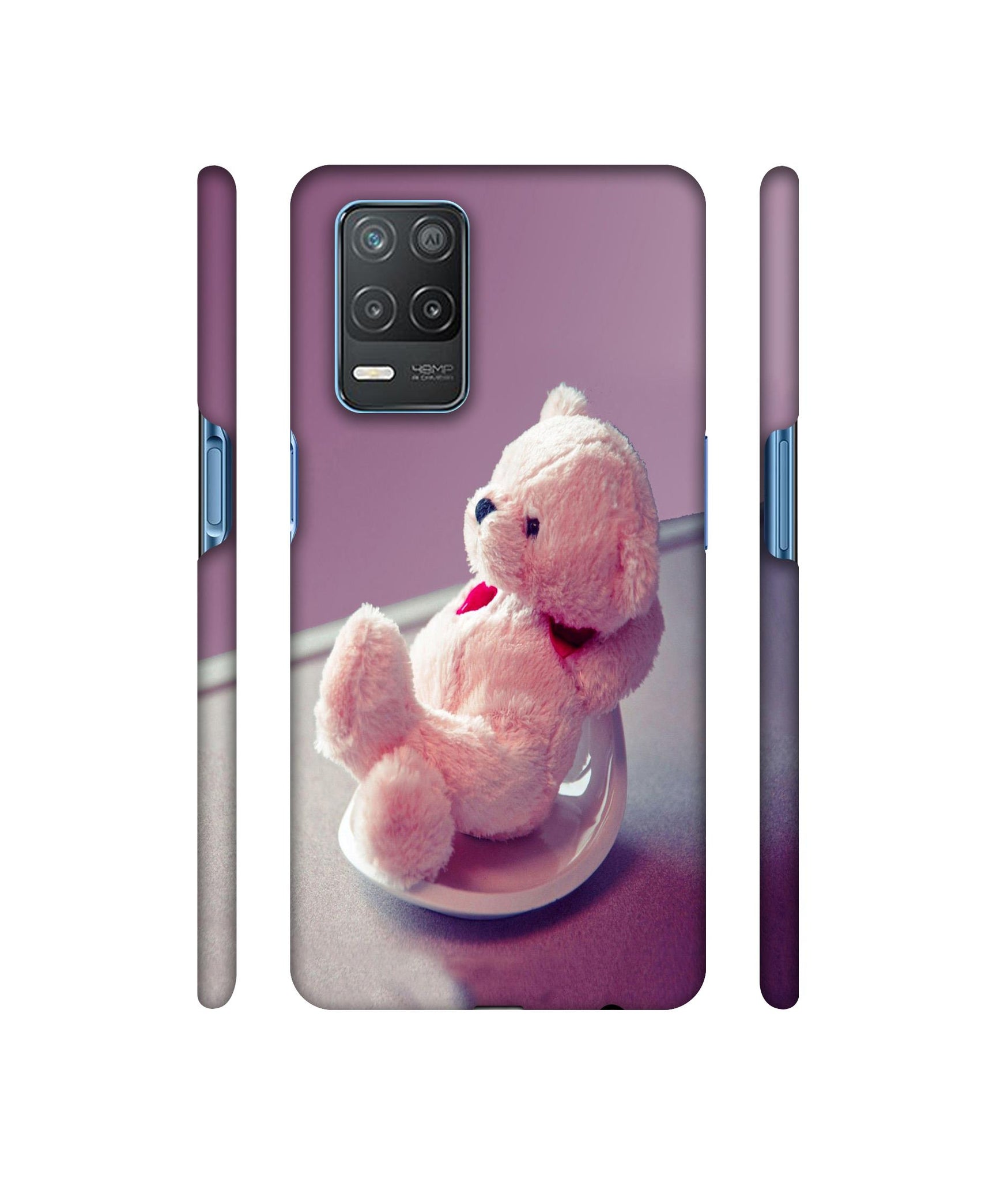 Cute Teddy Bear Designer Hard Back Cover for Realme 8 5G / Realme 8s 5G