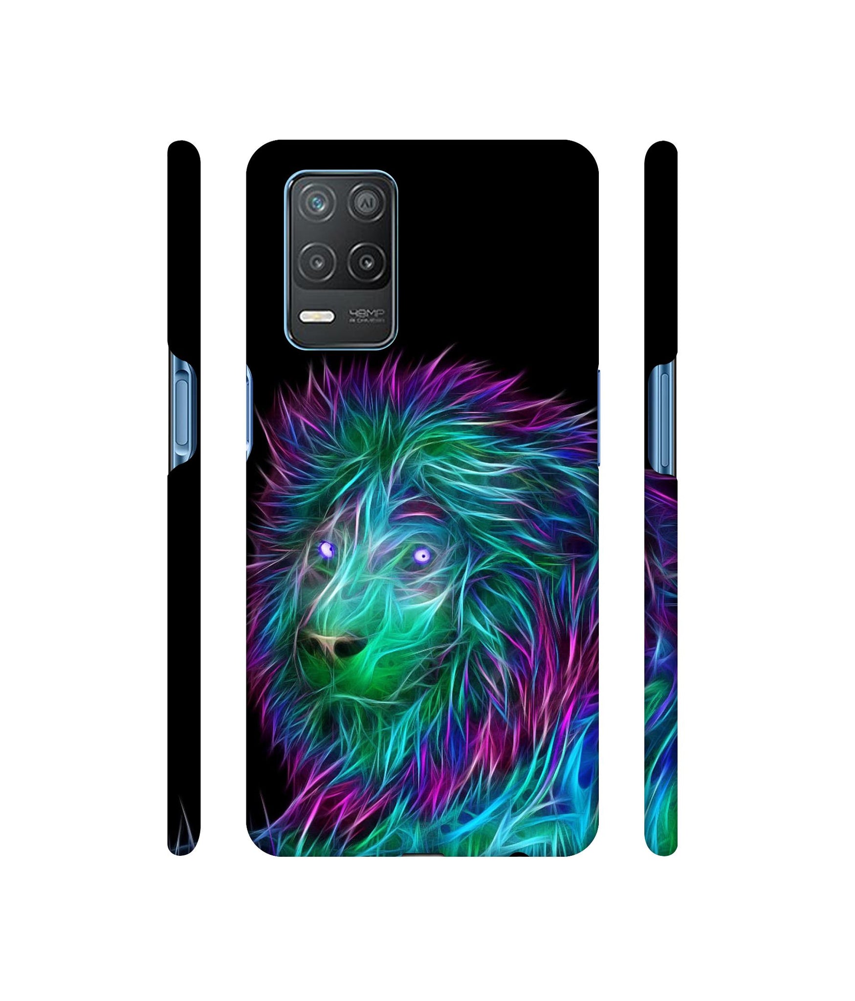 3D Lion Designer Hard Back Cover for Realme 8 5G / Realme 8s 5G