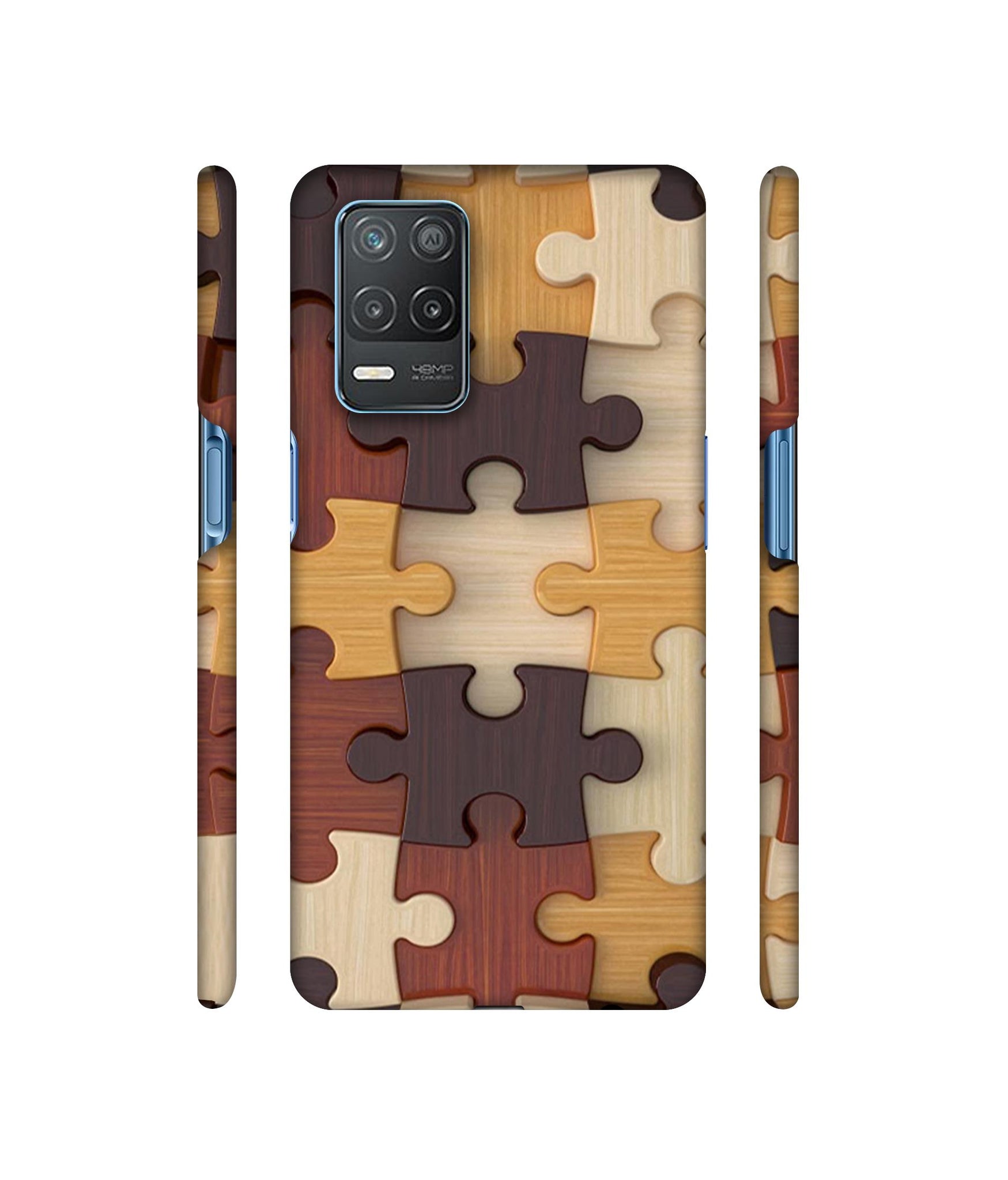 Puzzle Pattern Designer Hard Back Cover for Realme 8 5G / Realme 8s 5G