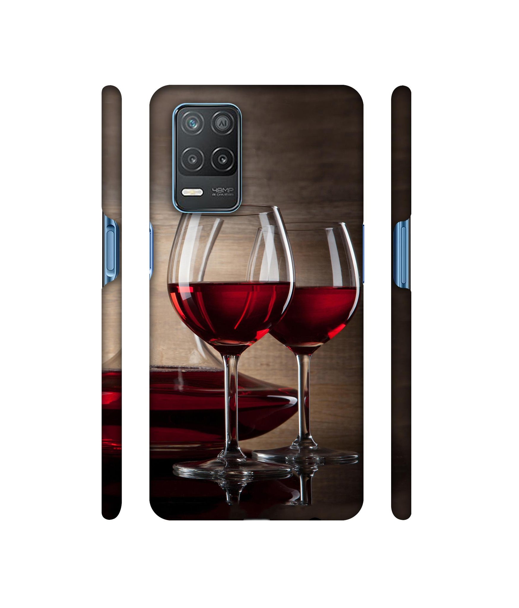 Wine Glass Designer Hard Back Cover for Realme 8 5G / Realme 8s 5G