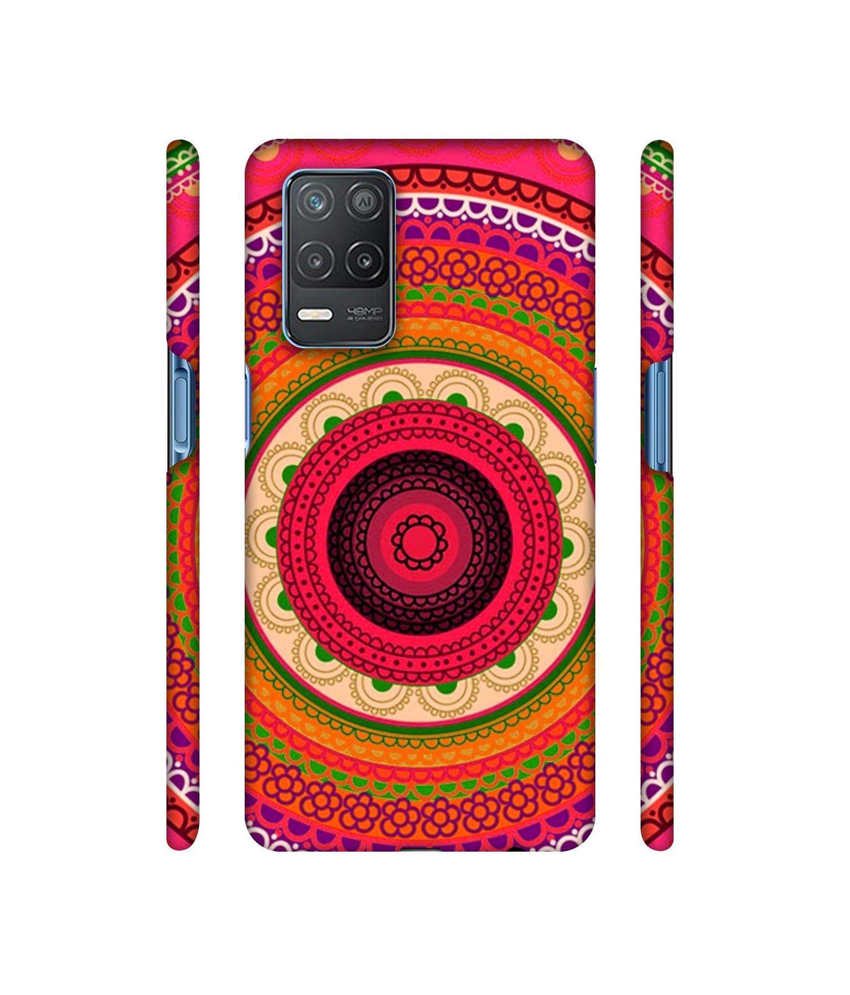 Round Rangoli Designer Hard Back Cover for Realme 8 5G / Realme 8s 5G