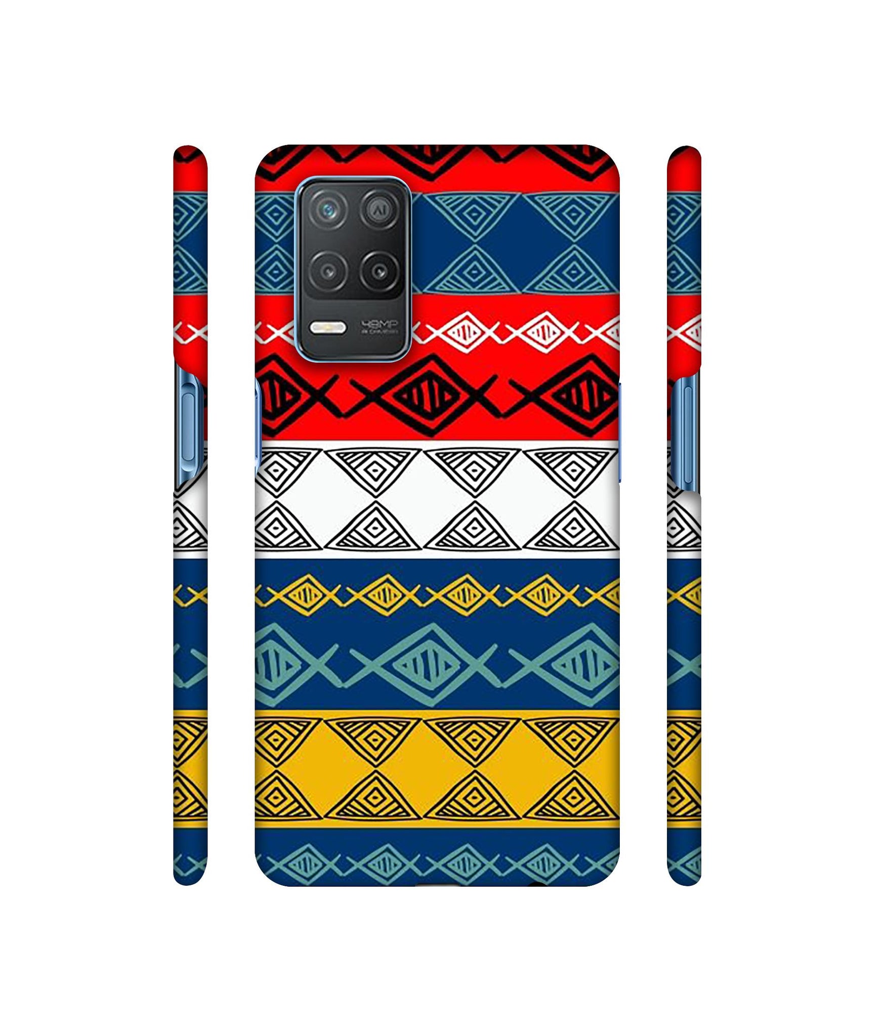 Colorful Hand Made Rangoli Art Designer Hard Back Cover for Realme 8 5G / Realme 8s 5G