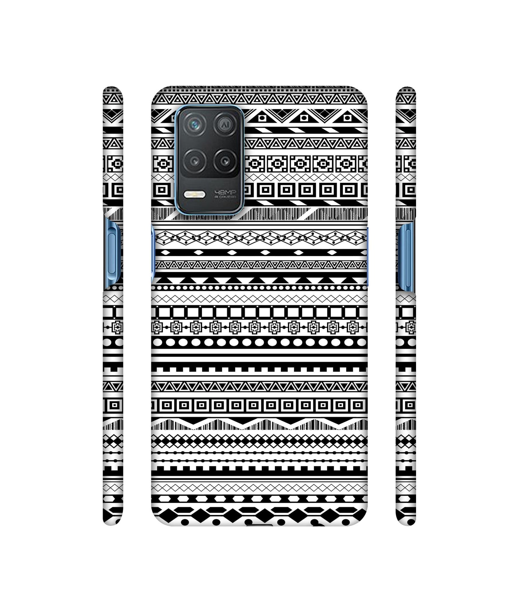 Black & White Patterns Designer Hard Back Cover for Realme 8 5G / Realme 8s 5G