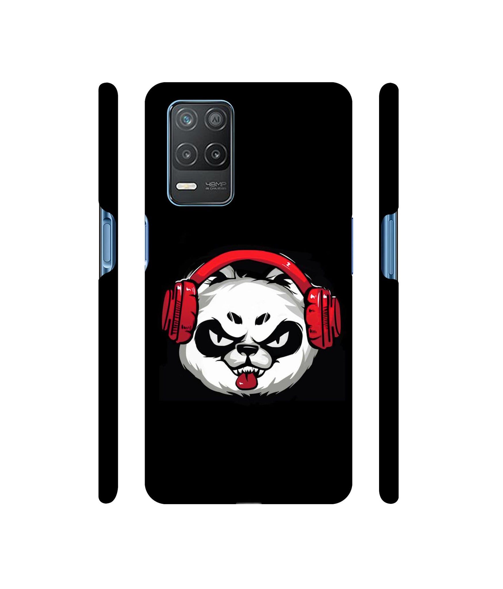 Panda With Headphone Designer Hard Back Cover for Realme 8 5G / Realme 8s 5G