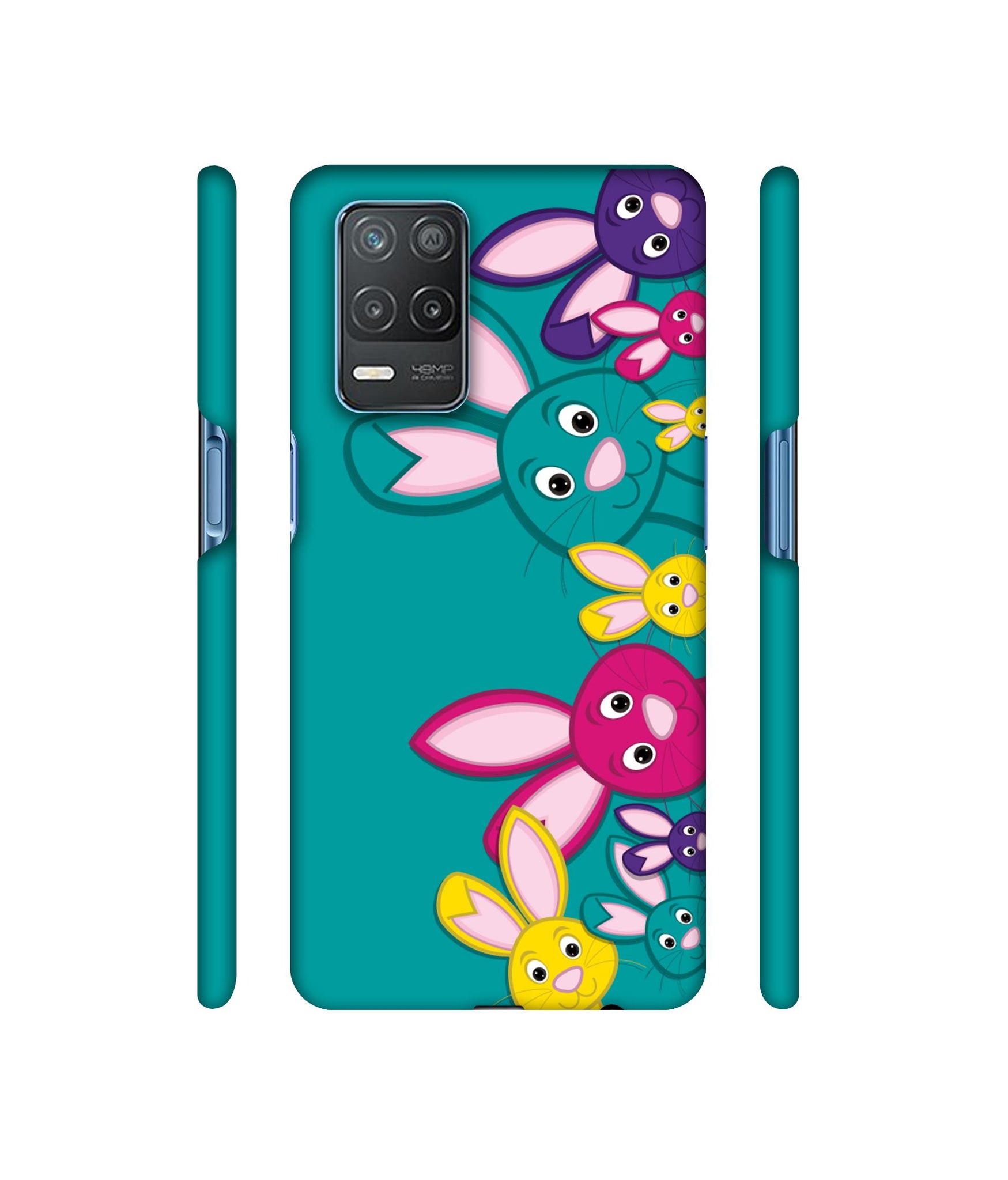 Rabbit Family Designer Hard Back Cover for Realme 8 5G / Realme 8s 5G