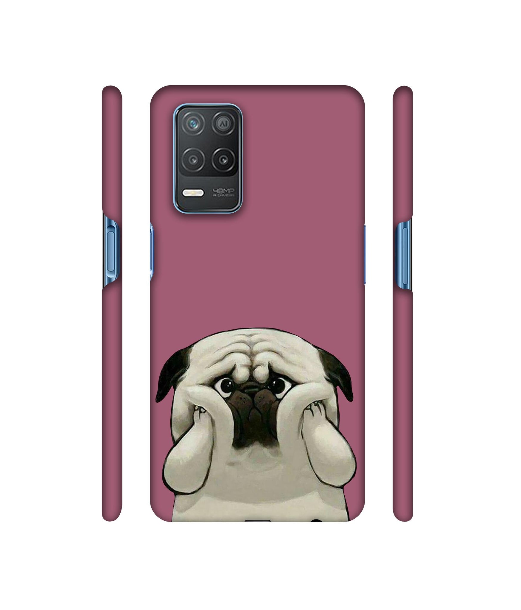 Pot Dog Purple Colour Designer Hard Back Cover for Realme 8 5G / Realme 8s 5G