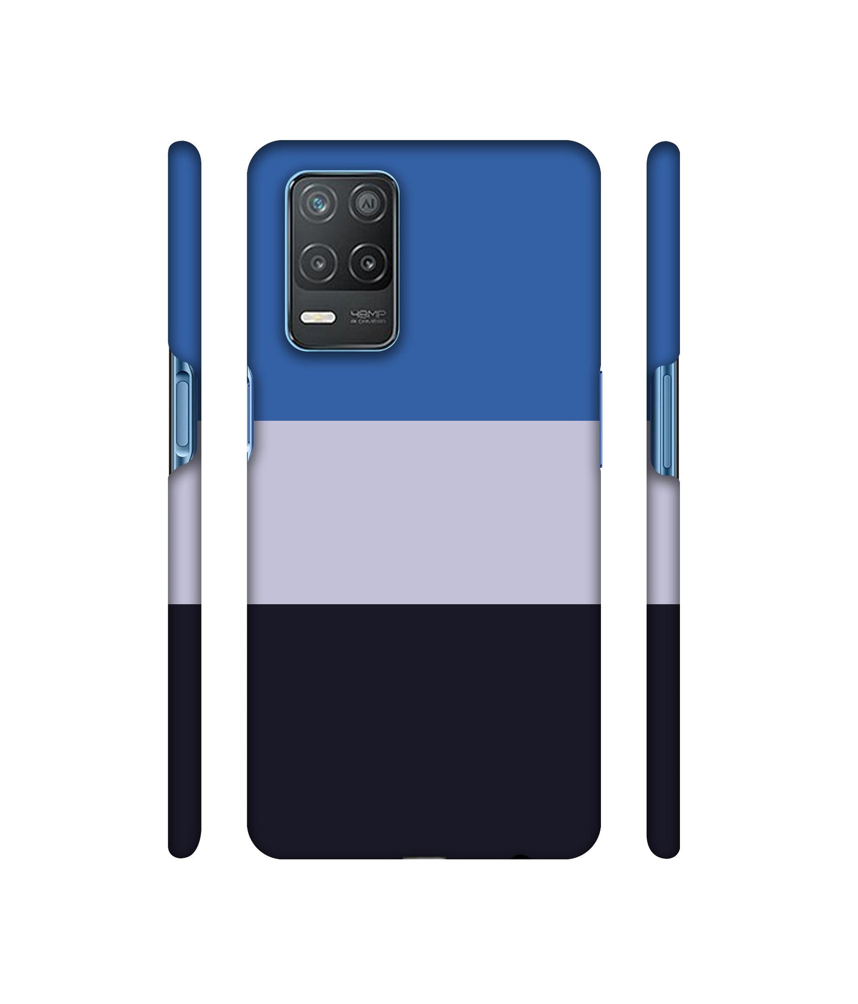 Three Colour Straps Designer Hard Back Cover for Realme 8 5G / Realme 8s 5G