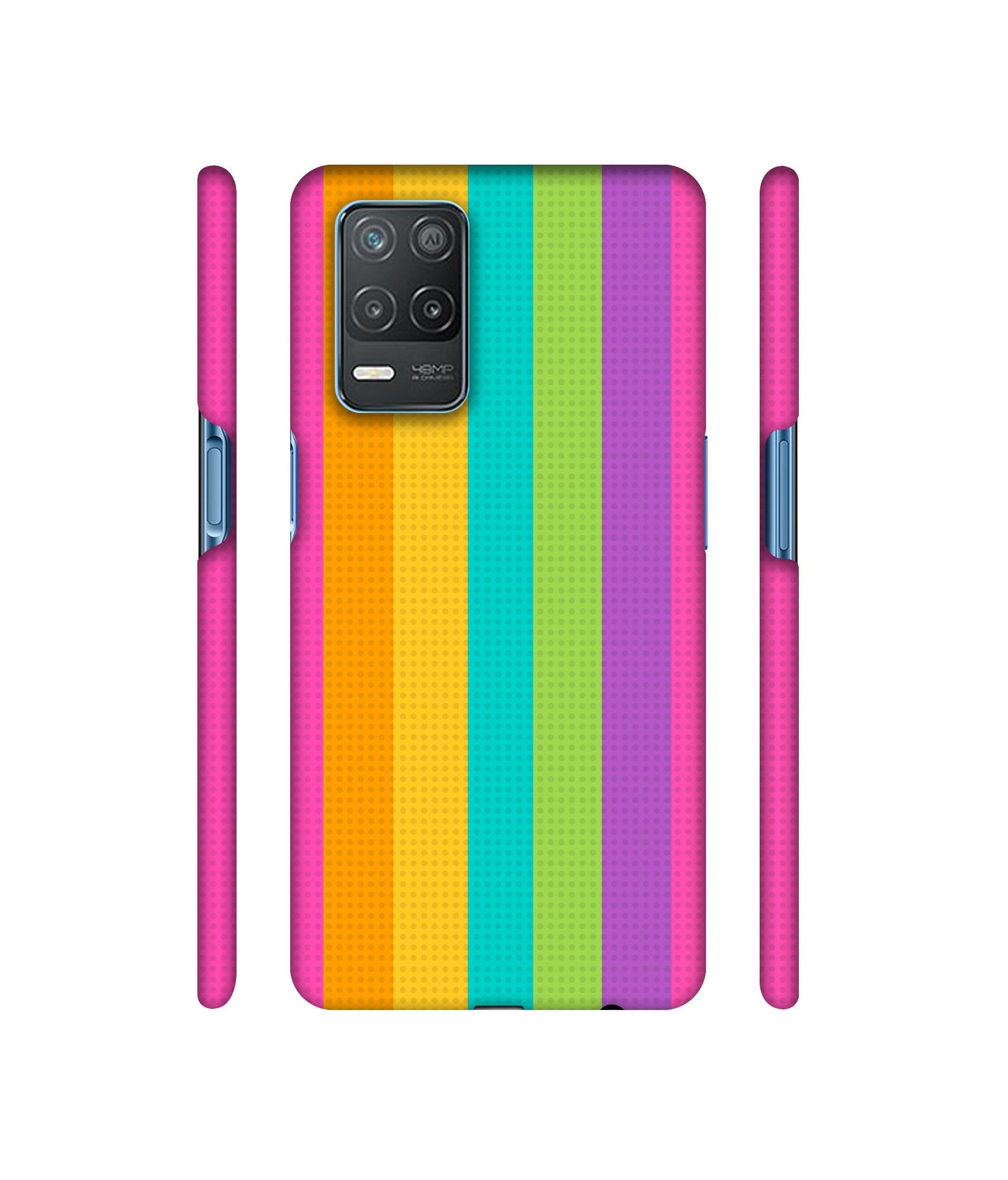 Random Colour Line Designer Hard Back Cover for Realme 8 5G / Realme 8s 5G