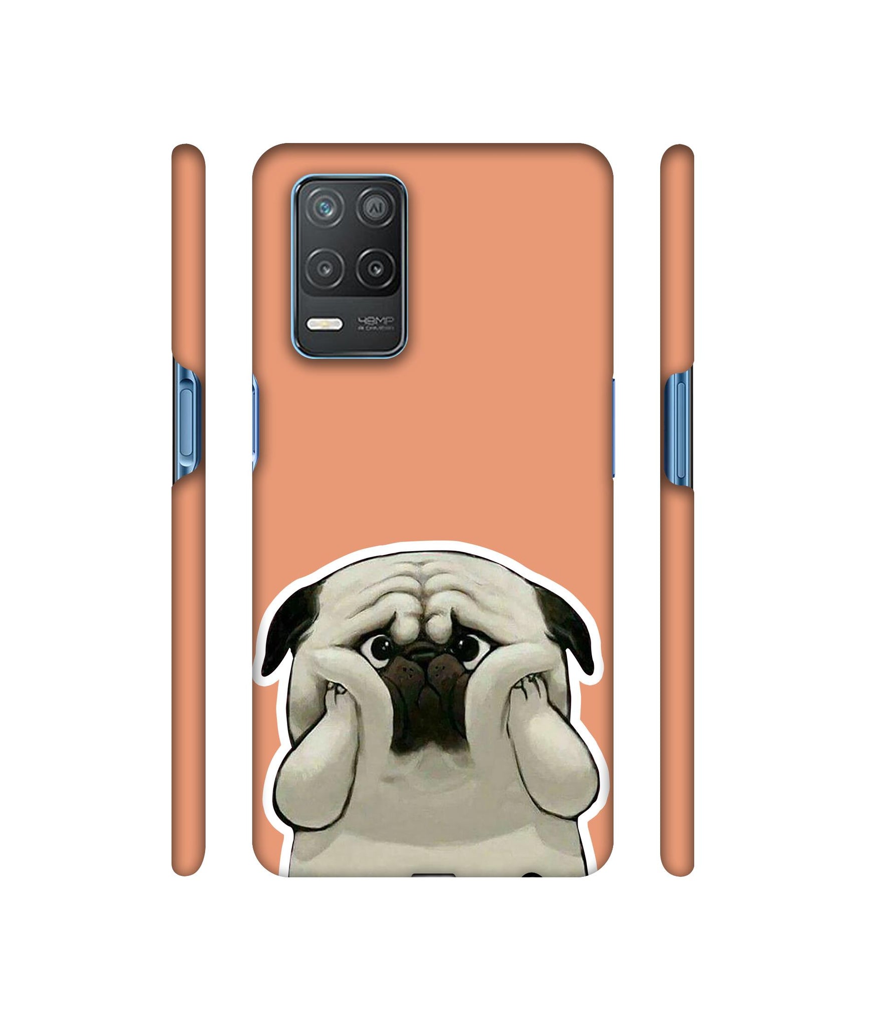 Pot Dog Pich Colour Designer Hard Back Cover for Realme 8 5G / Realme 8s 5G