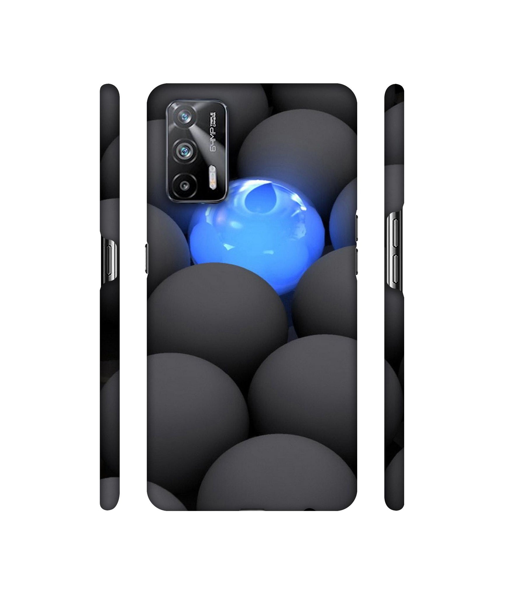 Balls Dark Neon Sight Surface Designer Hard Back Cover for Realme X7 Max 5G / Realme GT 5G