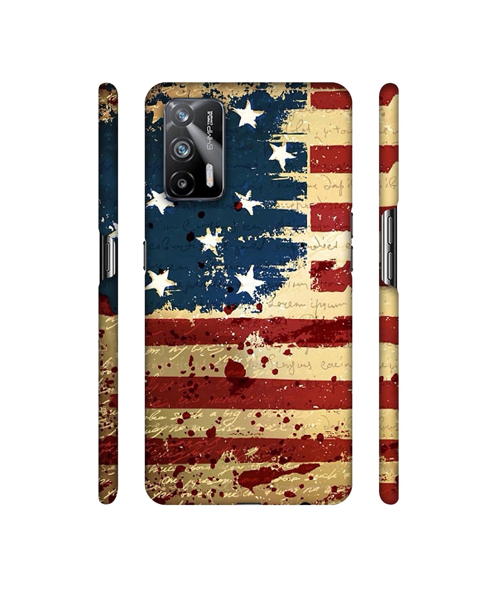 Colorful USA Flag Designer Hard Back Cover for Realme X7 Max 5G / Realme GT 5G