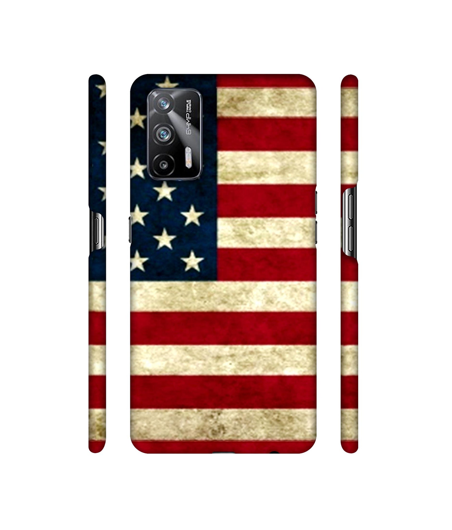 Multicoloured USA Flag Designer Hard Back Cover for Realme X7 Max 5G / Realme GT 5G