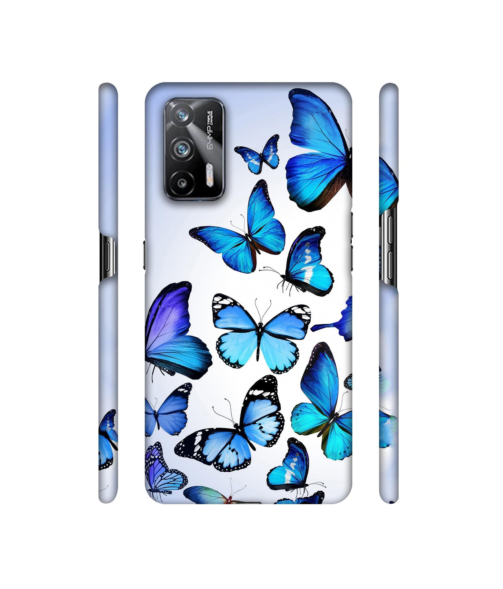 Colorful Flying Butterfly Designer Hard Back Cover for Realme X7 Max 5G / Realme GT 5G