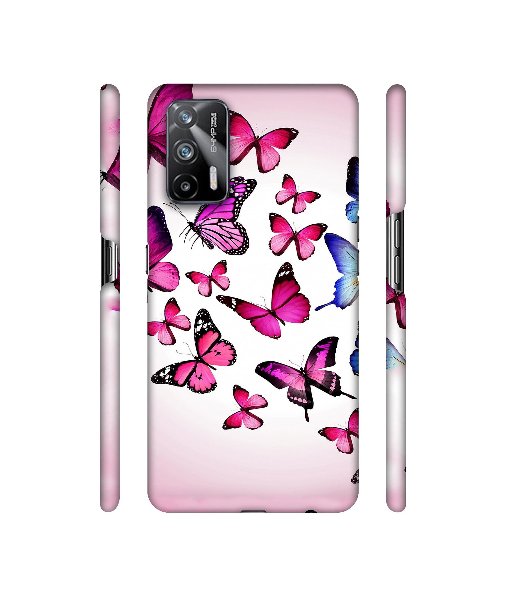 Flying Colorful Butterfly Designer Hard Back Cover for Realme X7 Max 5G / Realme GT 5G