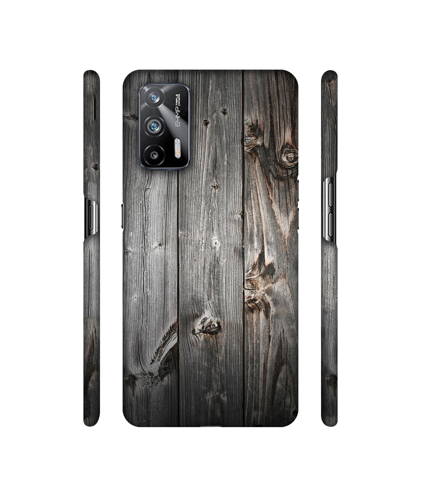 Grey Wooden Texture Designer Hard Back Cover for Realme X7 Max 5G / Realme GT 5G