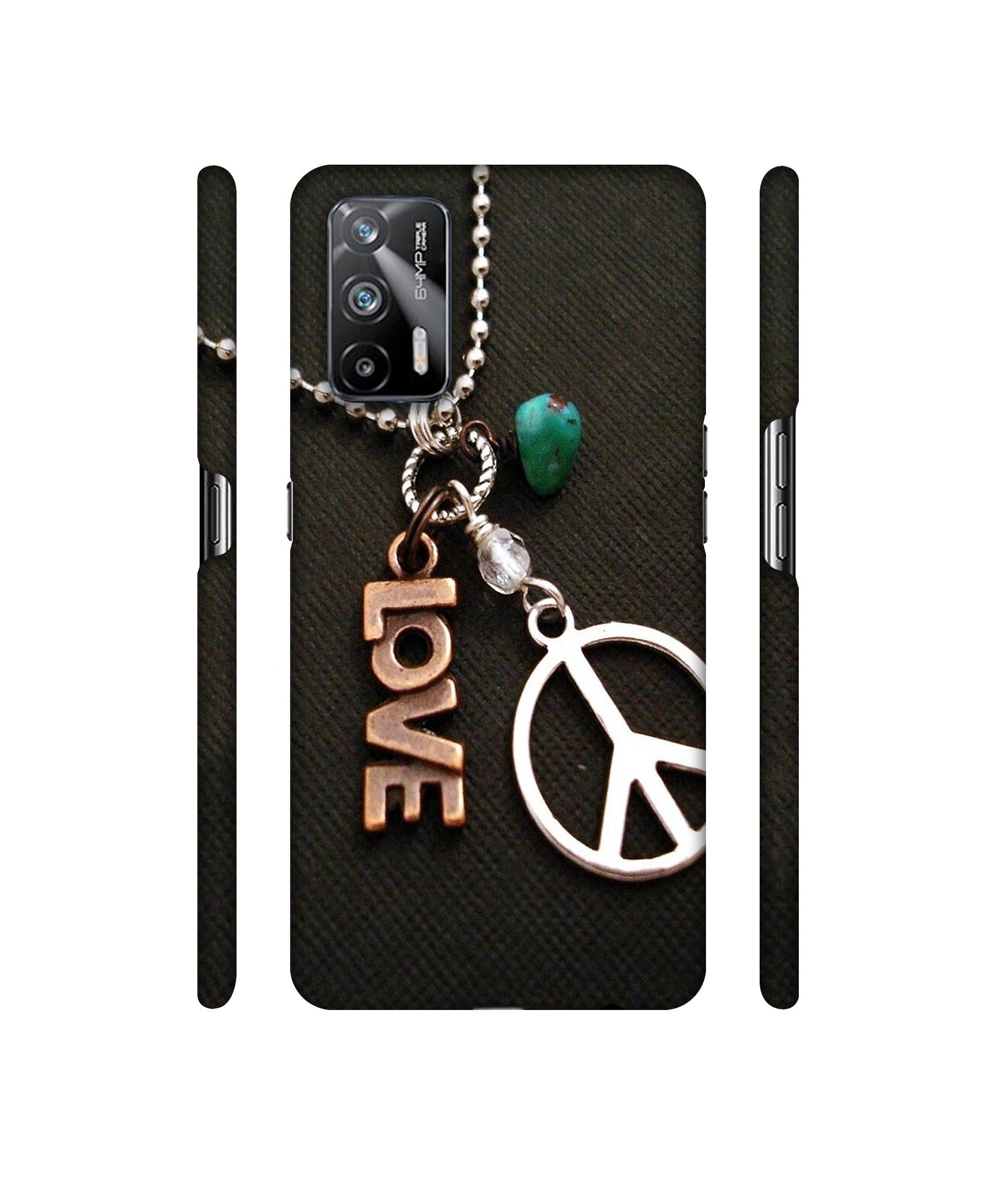 Love and Peace Designer Hard Back Cover for Realme X7 Max 5G / Realme GT 5G