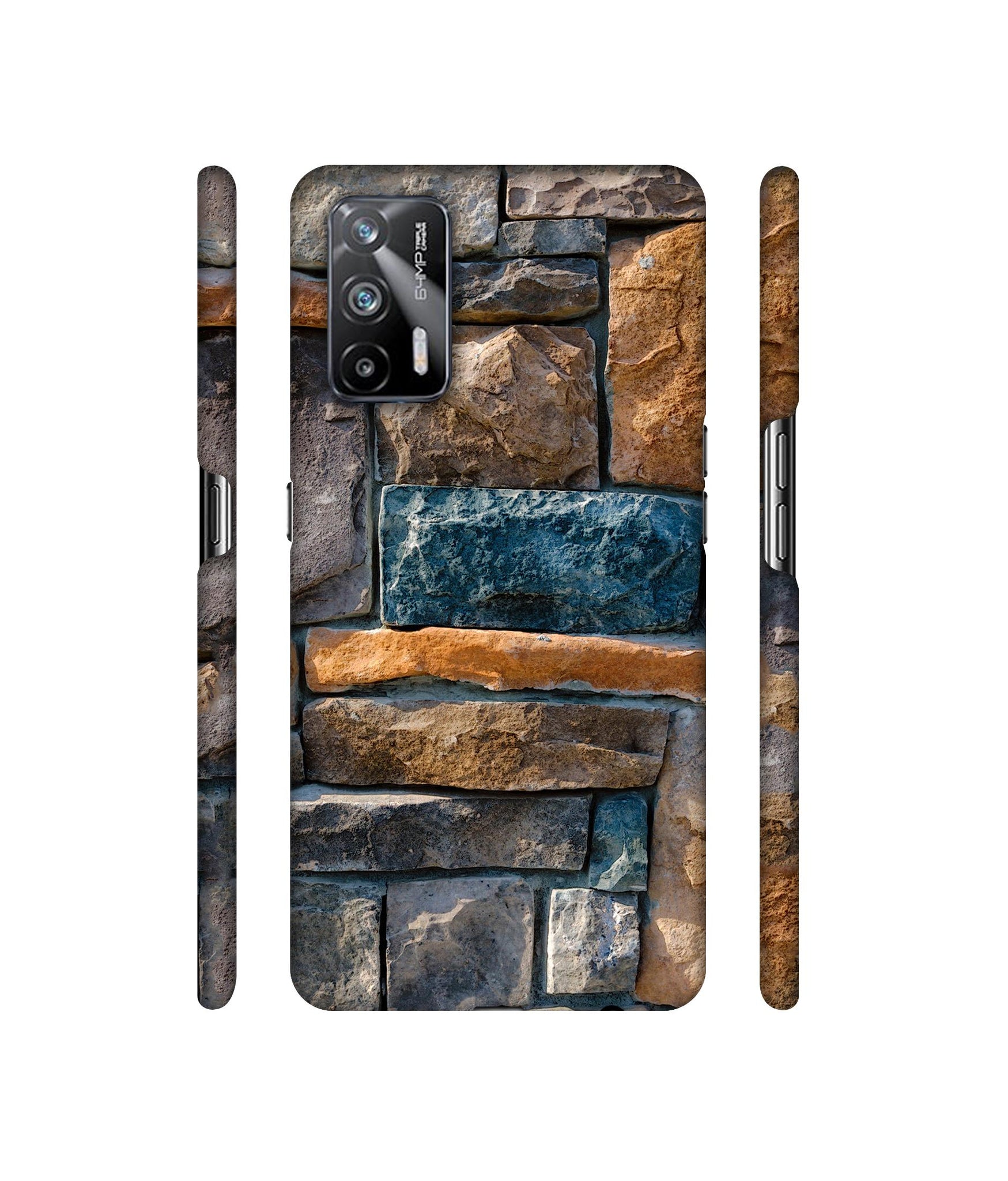 Decorative Stone Cladding Designer Hard Back Cover for Realme X7 Max 5G / Realme GT 5G