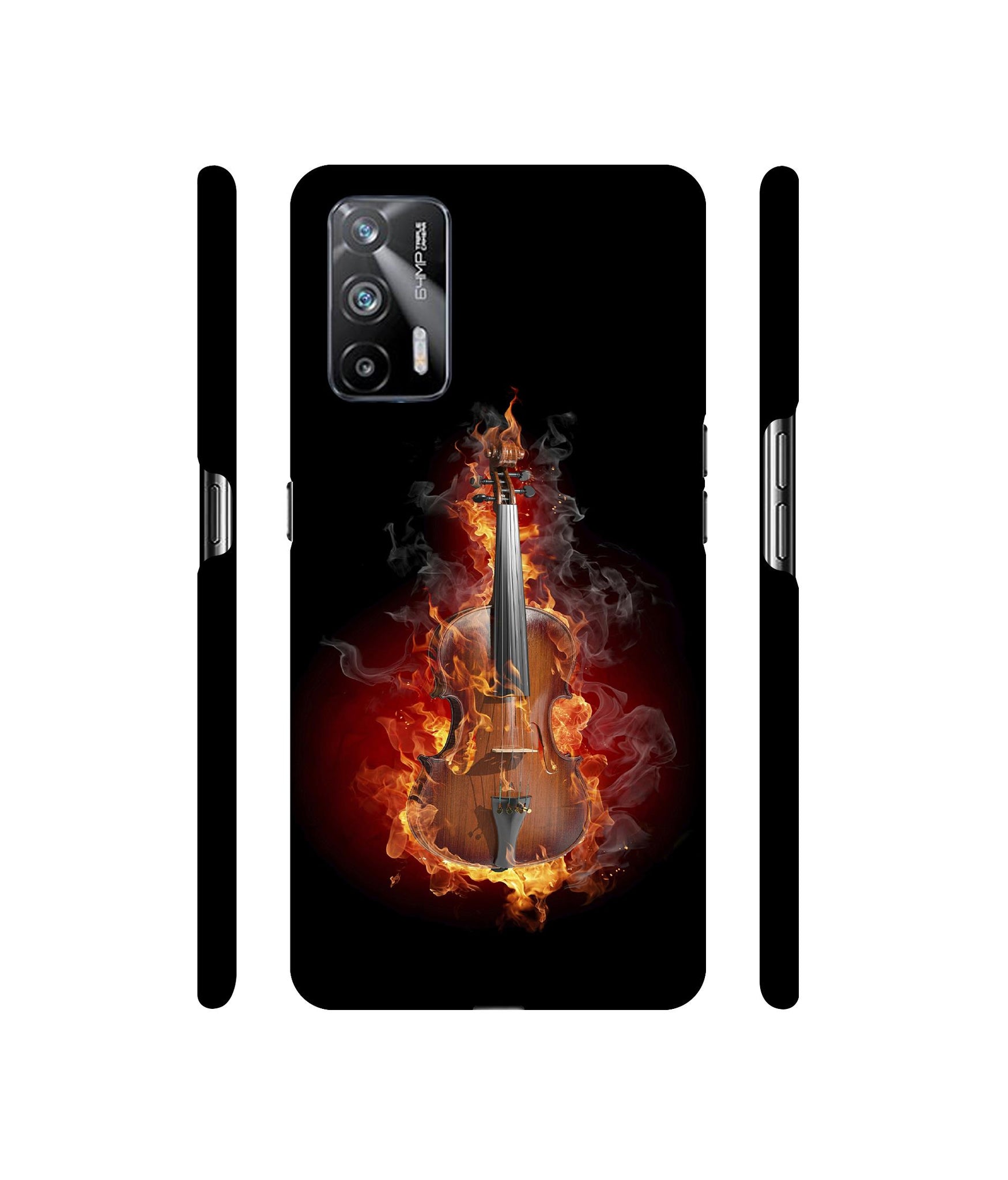 Burning Violin Designer Hard Back Cover for Realme X7 Max 5G / Realme GT 5G