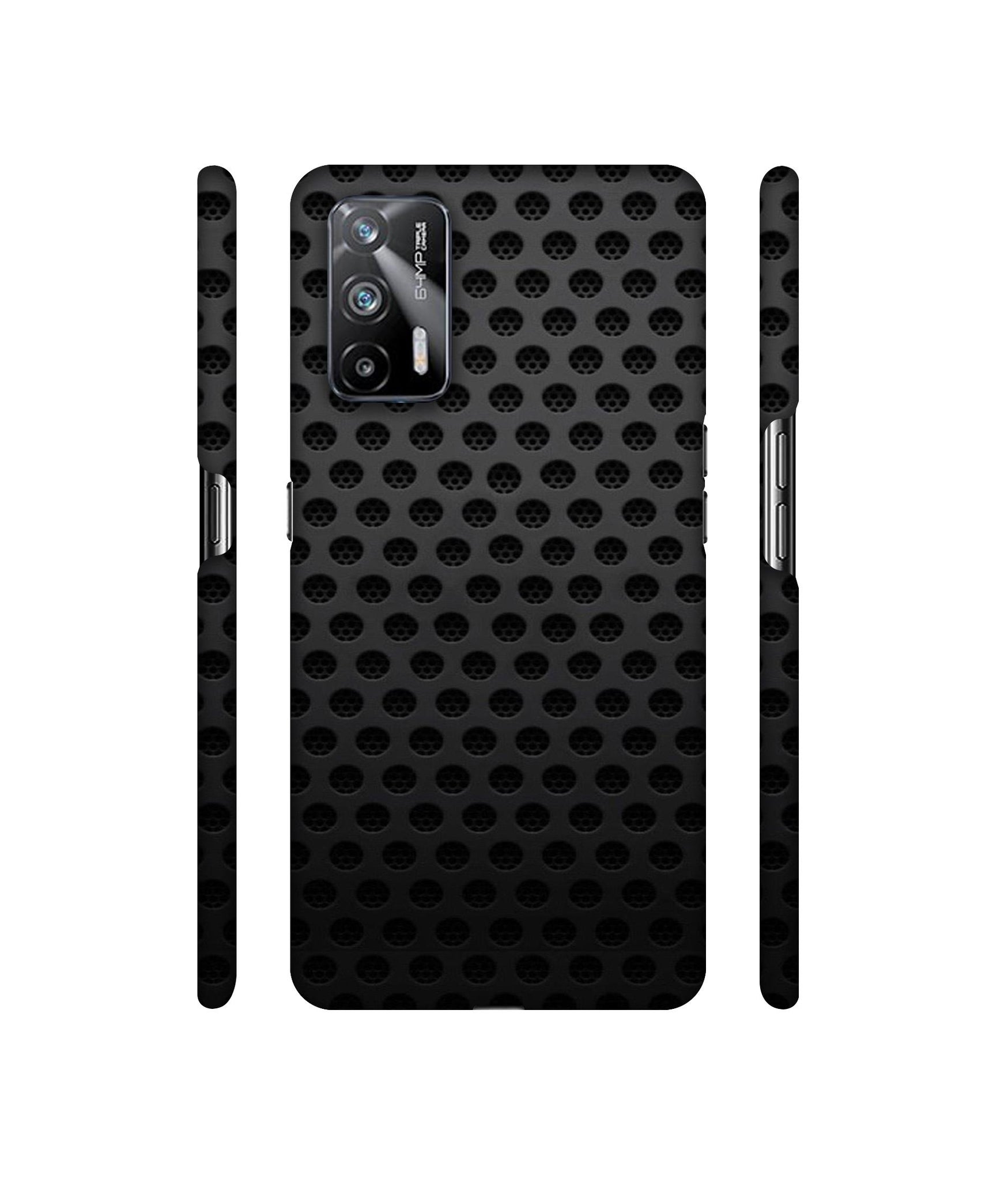 Black Circle Designer Hard Back Cover for Realme X7 Max 5G / Realme GT 5G
