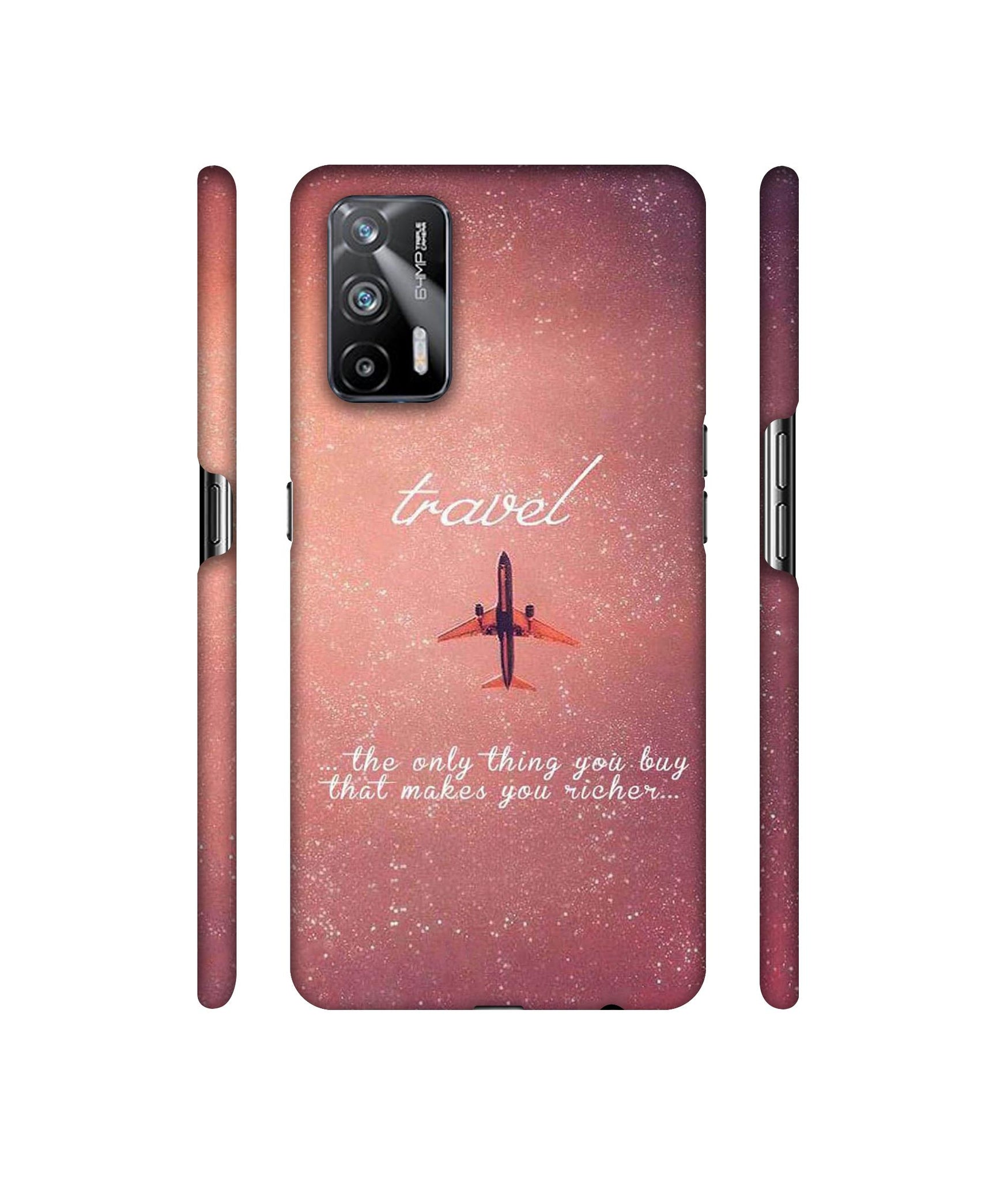 Travel with Plane Designer Hard Back Cover for Realme X7 Max 5G / Realme GT 5G