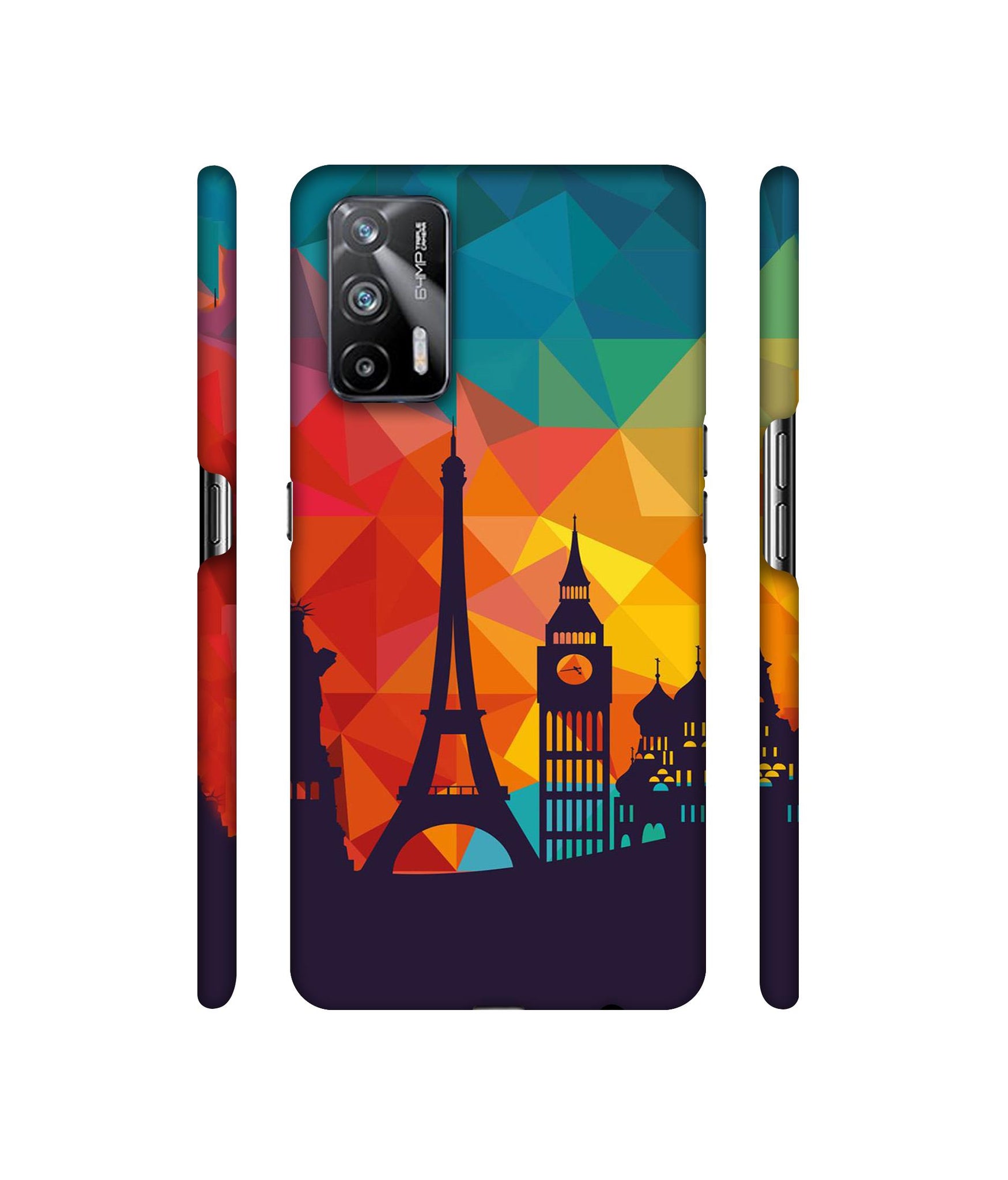Colored Paris Designer Hard Back Cover for Realme X7 Max 5G / Realme GT 5G