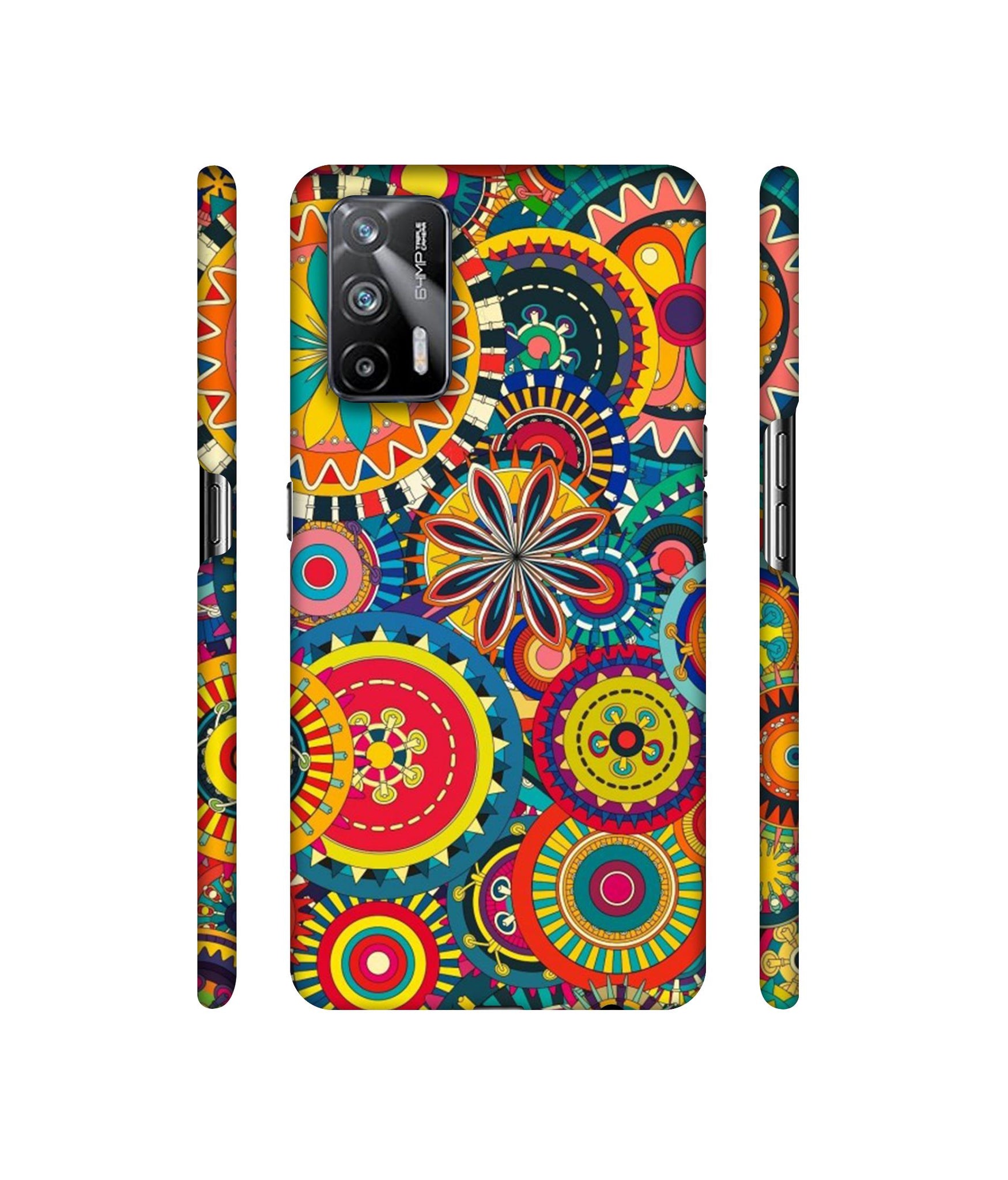 Ring Pattern Print Designer Hard Back Cover for Realme X7 Max 5G / Realme GT 5G