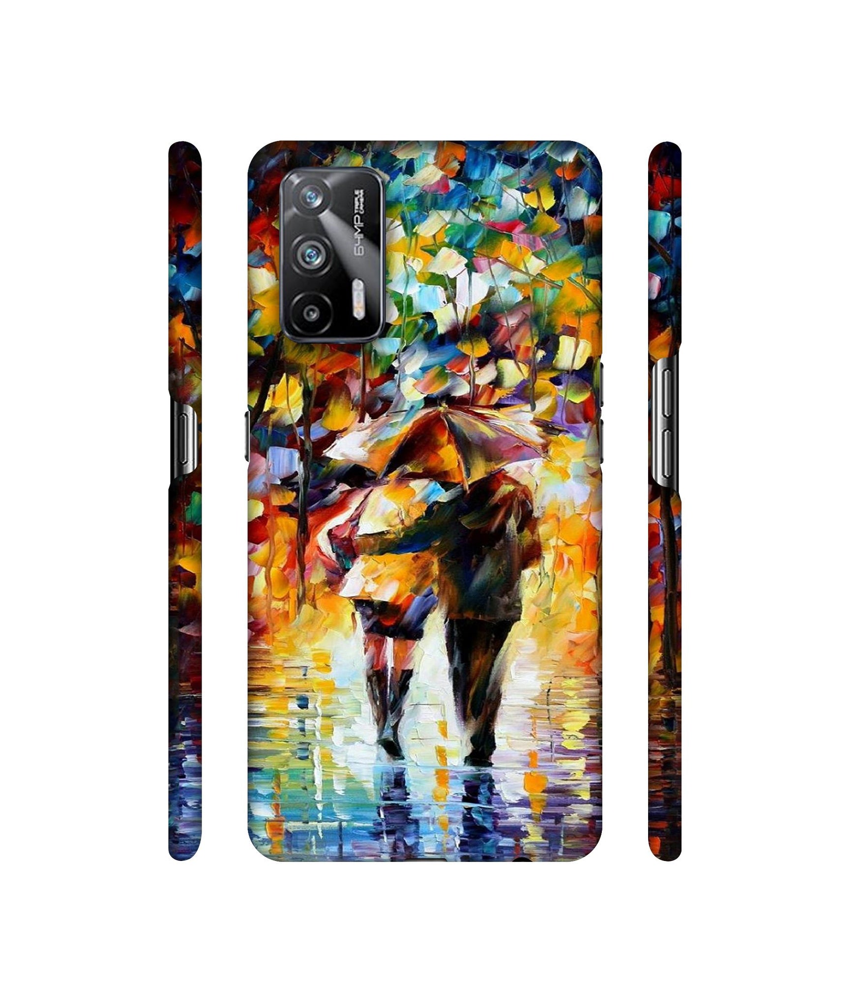 Paint Couple Pattern Designer Hard Back Cover for Realme X7 Max 5G / Realme GT 5G