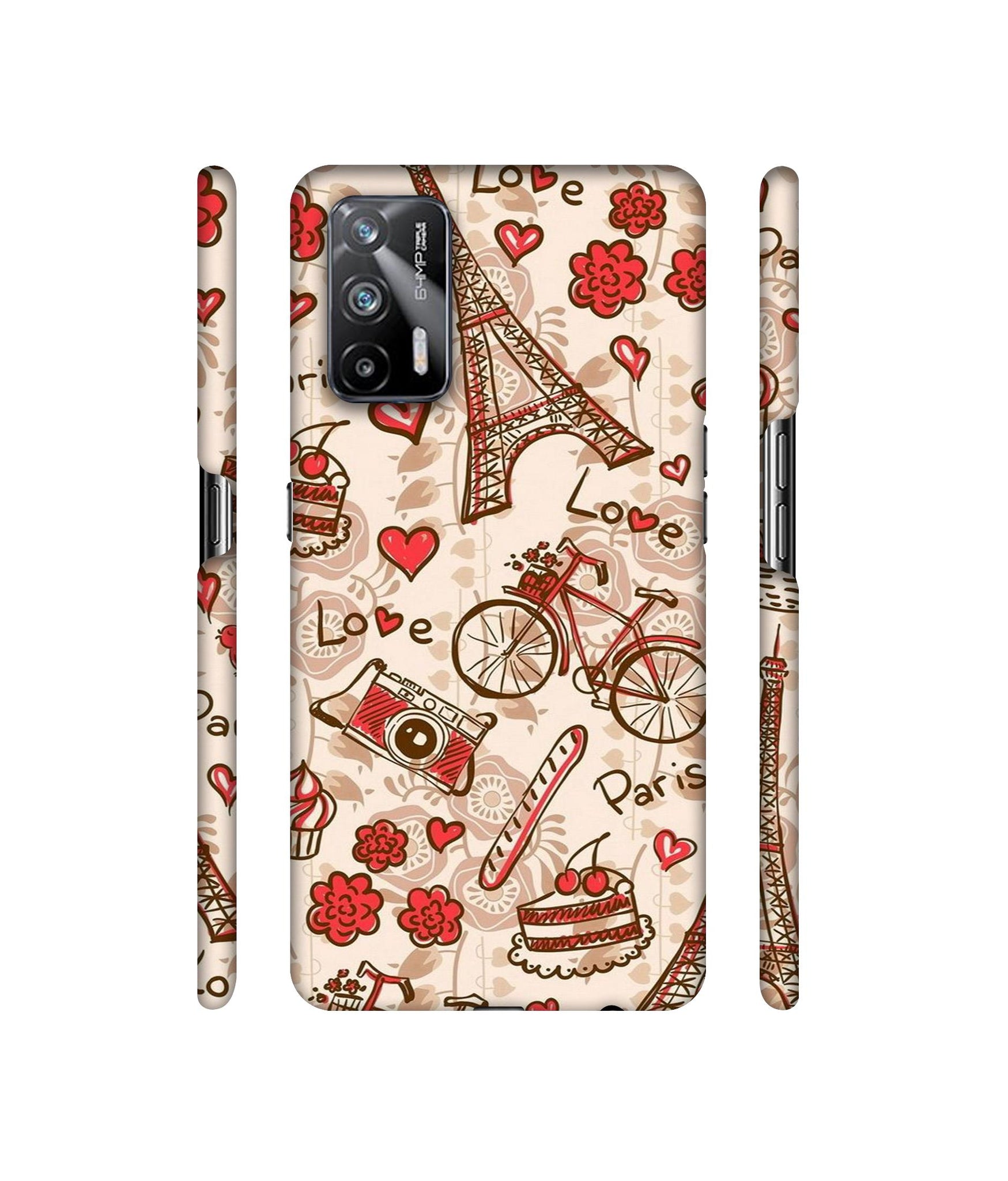 Vintage Paris Designer Hard Back Cover for Realme X7 Max 5G / Realme GT 5G