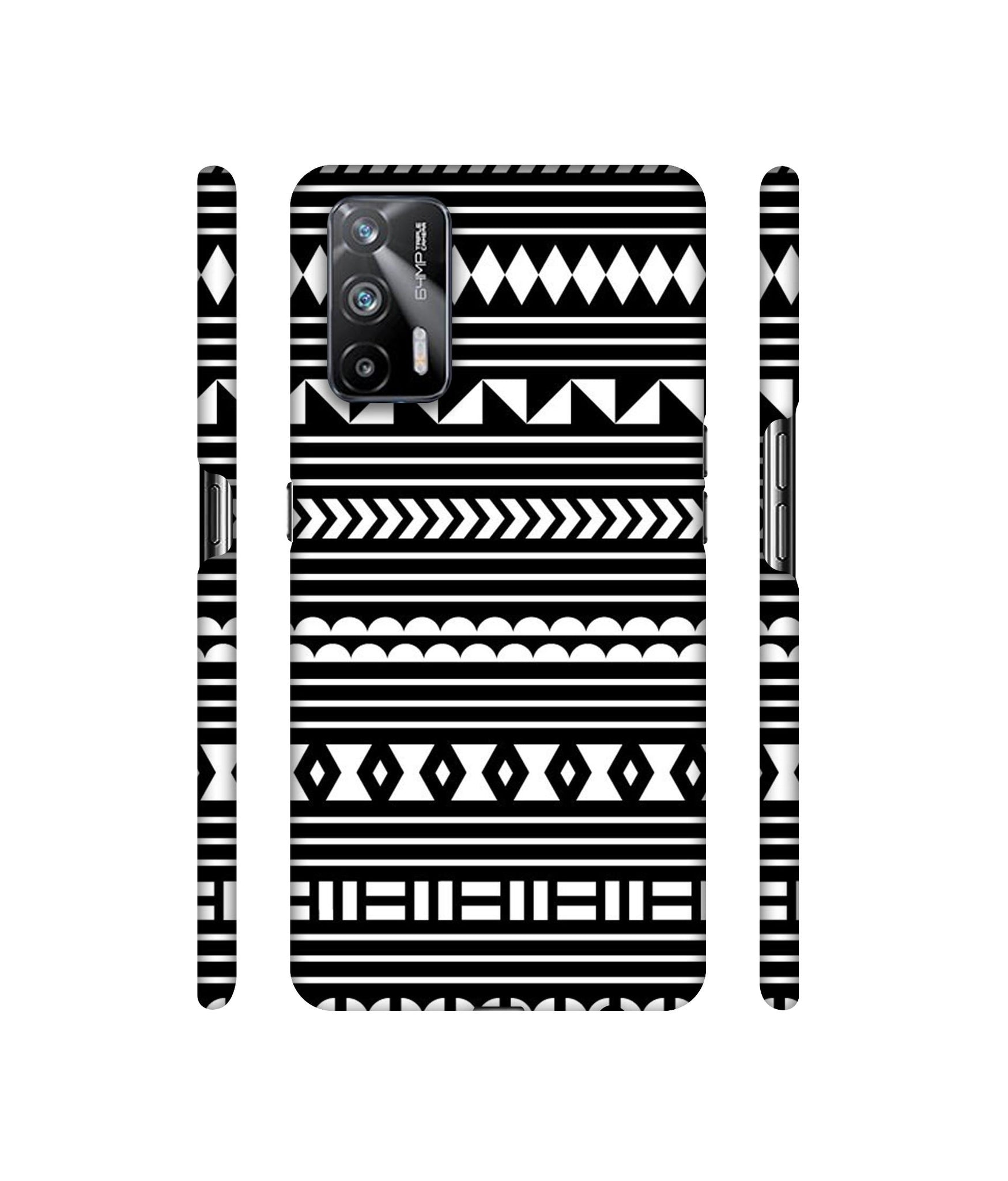 Black Pattern Designer Hard Back Cover for Realme X7 Max 5G / Realme GT 5G