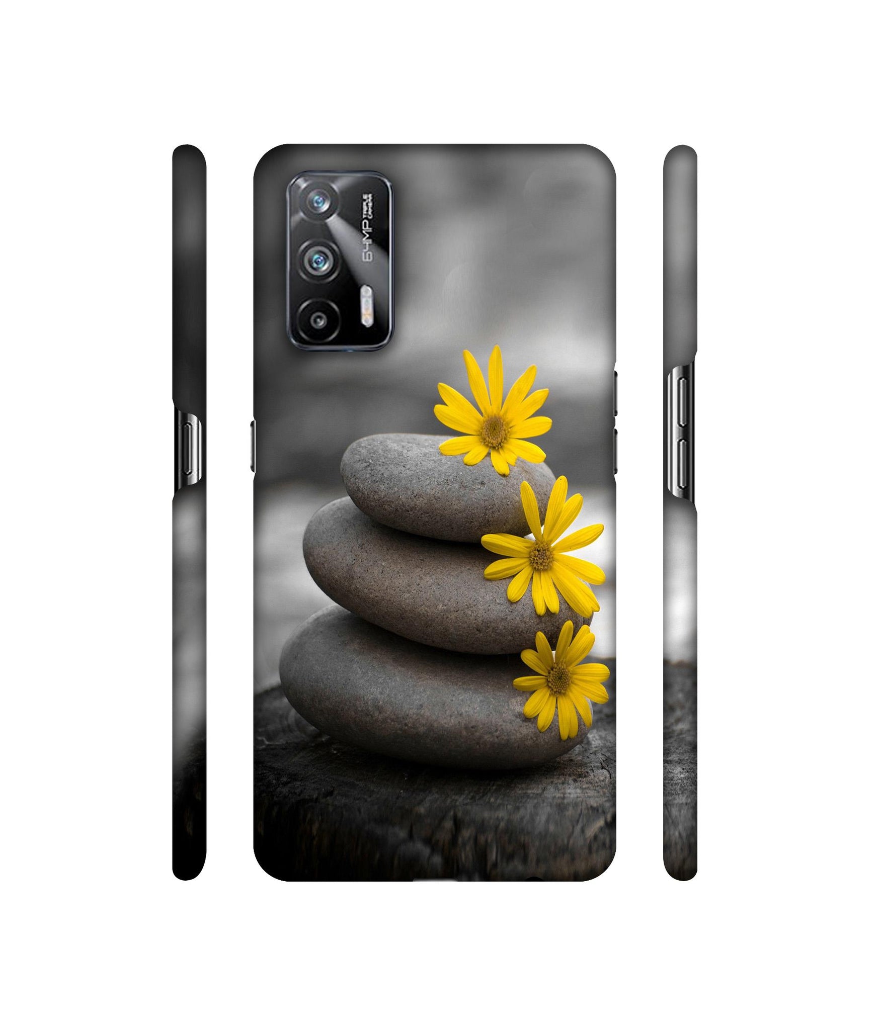 Stones And Flower Designer Hard Back Cover for Realme X7 Max 5G / Realme GT 5G