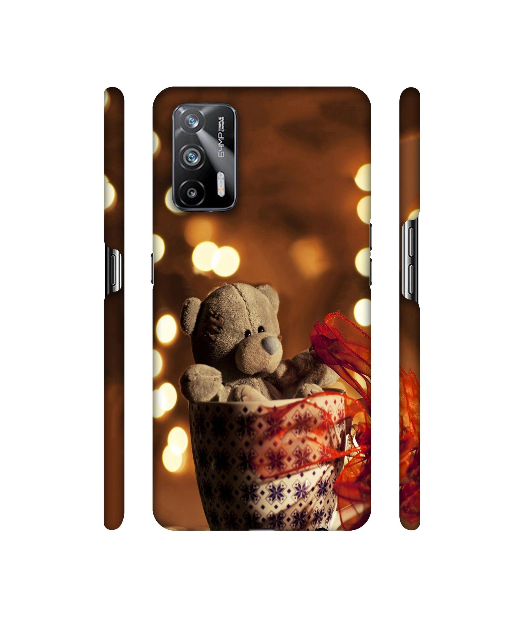 Teddy In Cup Designer Hard Back Cover for Realme X7 Max 5G / Realme GT 5G