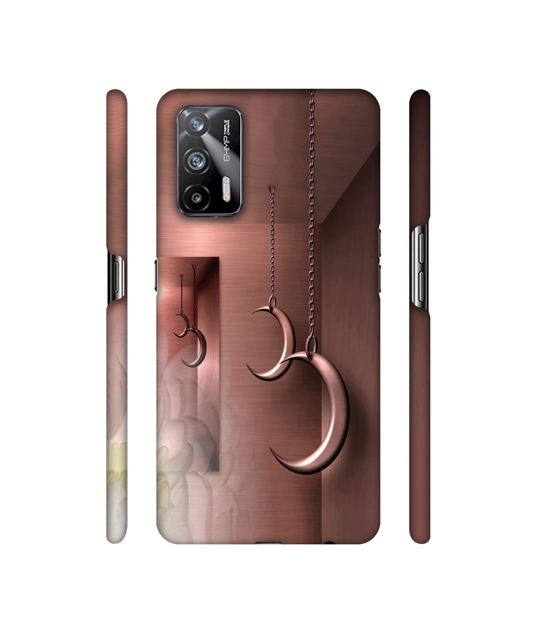Flower Metal Designer Hard Back Cover for Realme X7 Max 5G / Realme GT 5G