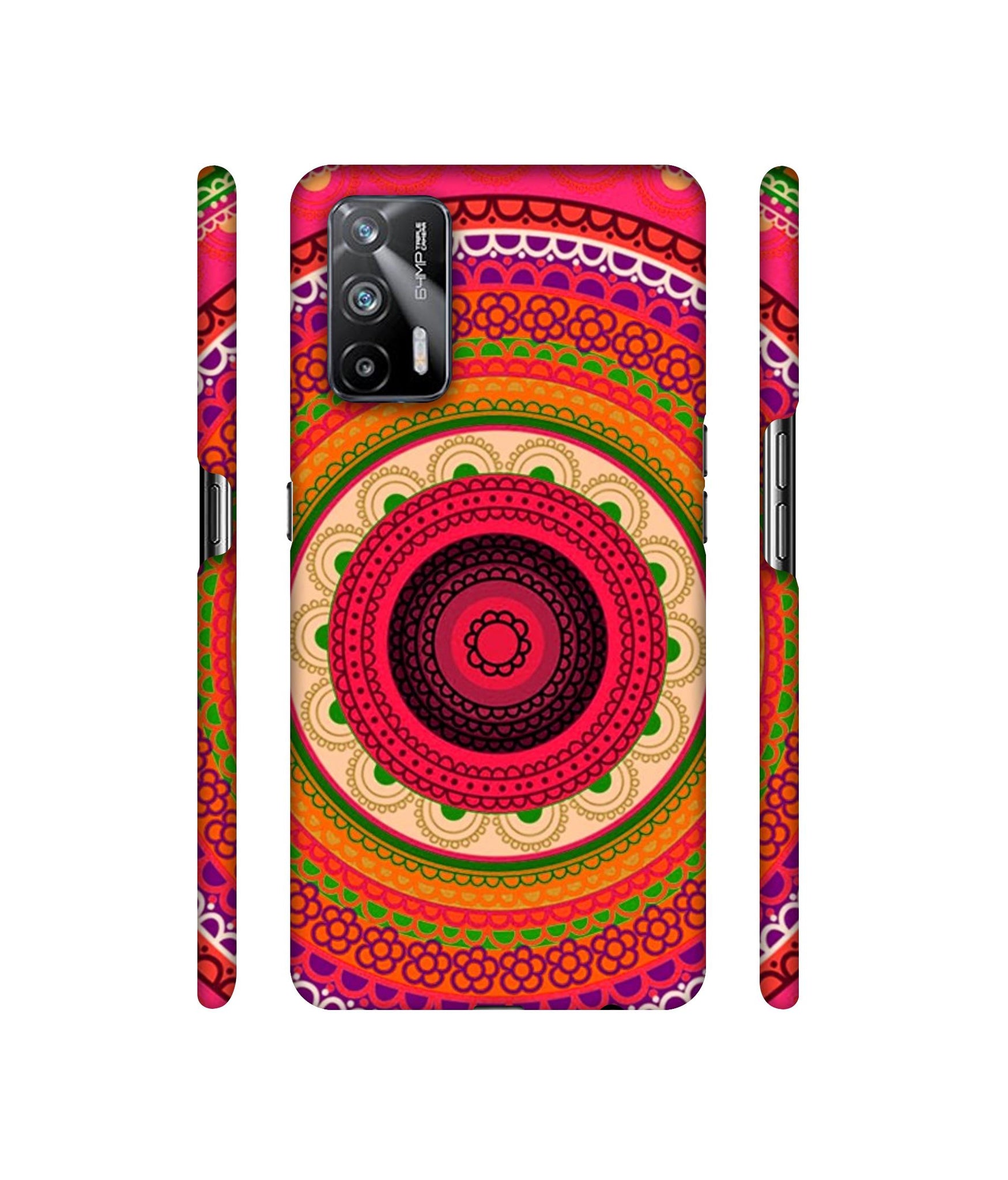 Round Rangoli Designer Hard Back Cover for Realme X7 Max 5G / Realme GT 5G