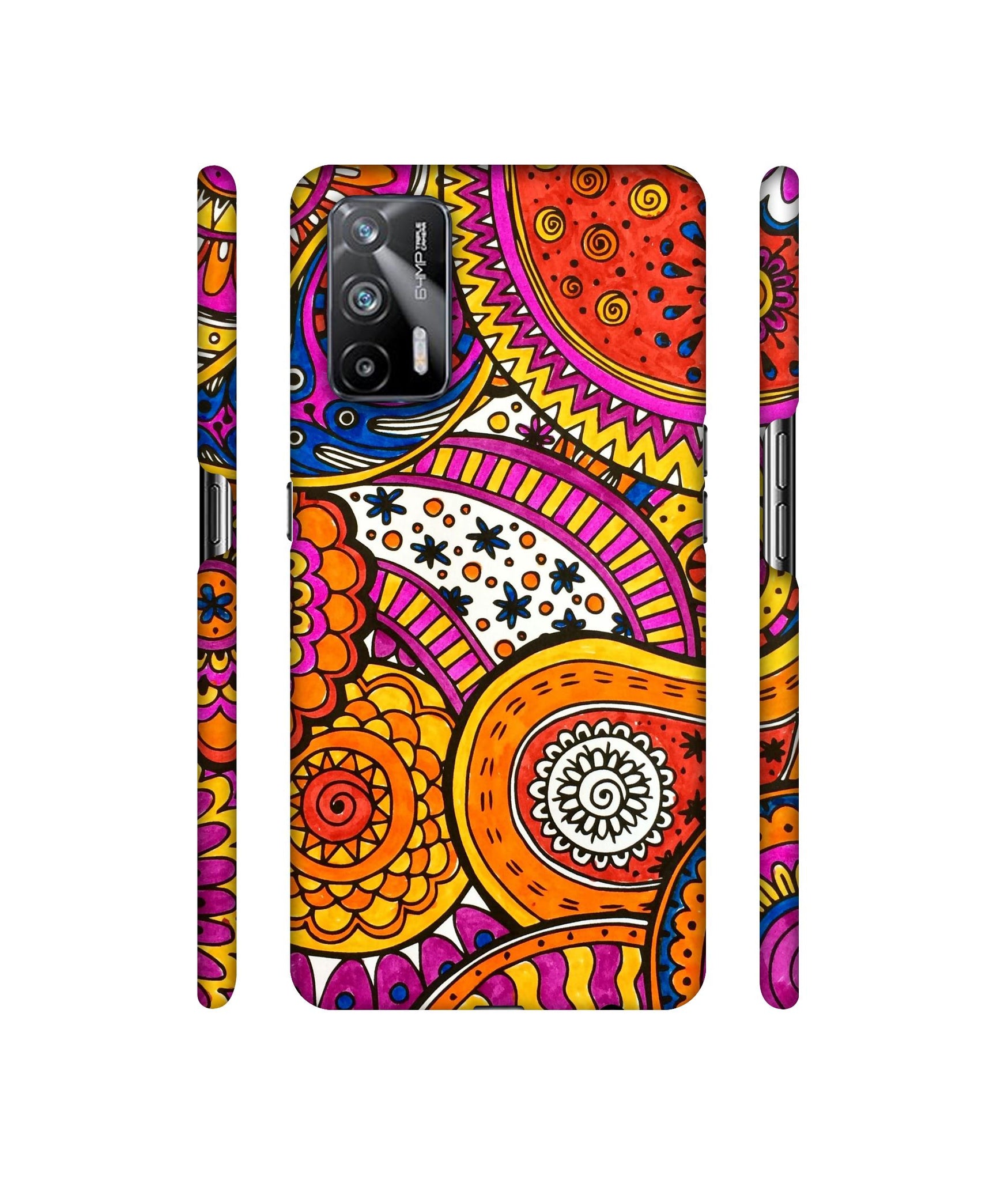 Rangoli Paisley Art Designer Hard Back Cover for Realme X7 Max 5G / Realme GT 5G