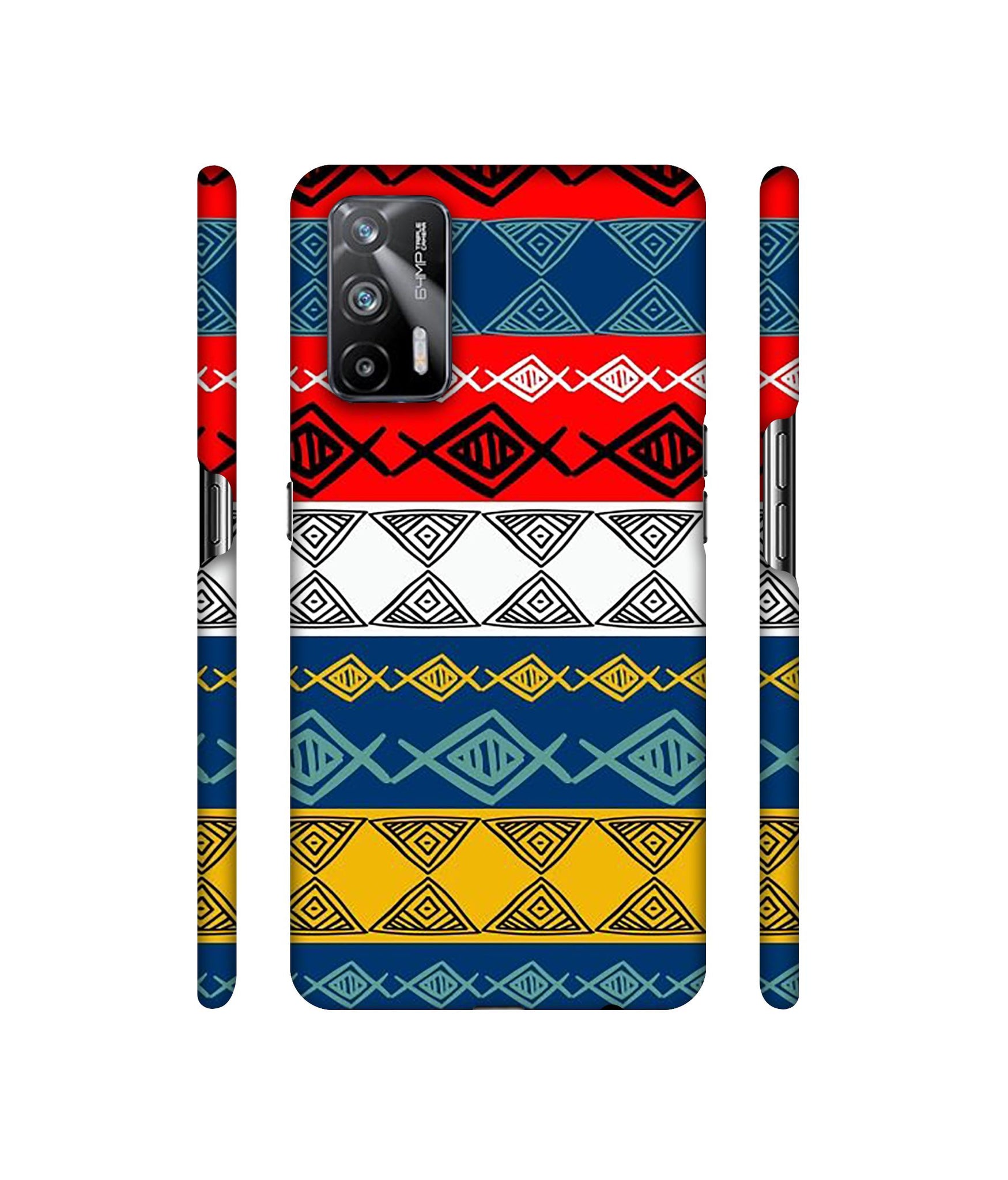 Colorful Hand Made Rangoli Art Designer Hard Back Cover for Realme X7 Max 5G / Realme GT 5G