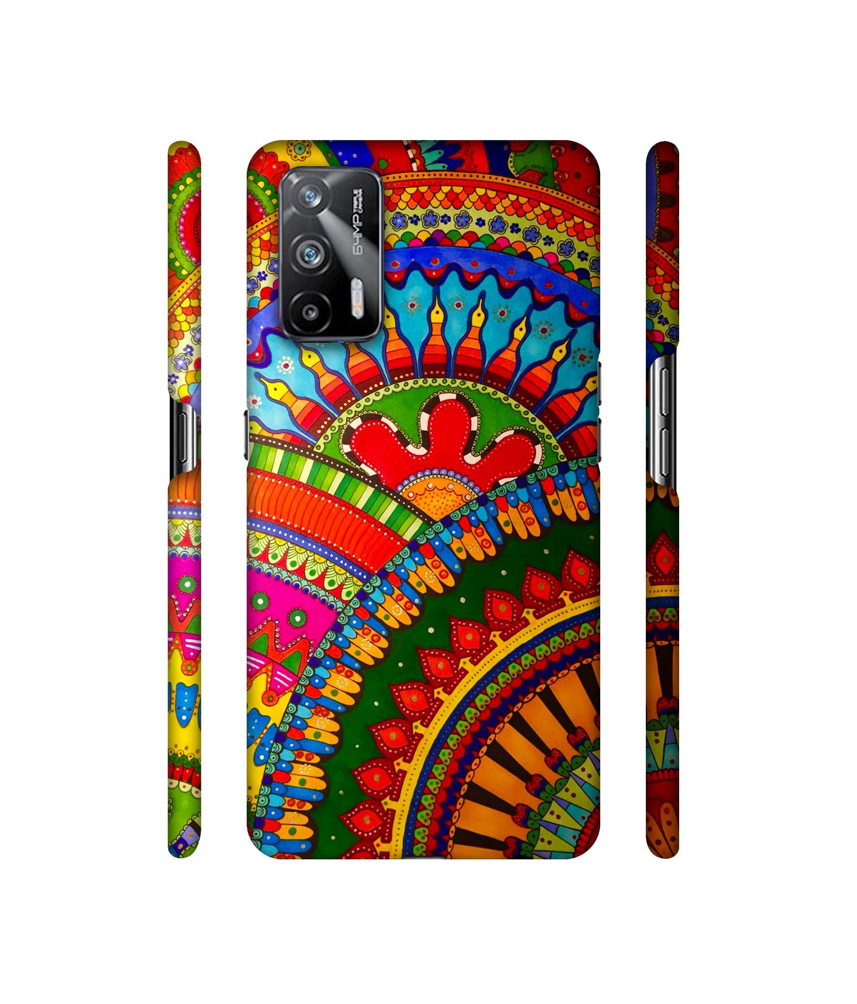 Rajasthani Rangoli Art Designer Hard Back Cover for Realme X7 Max 5G / Realme GT 5G