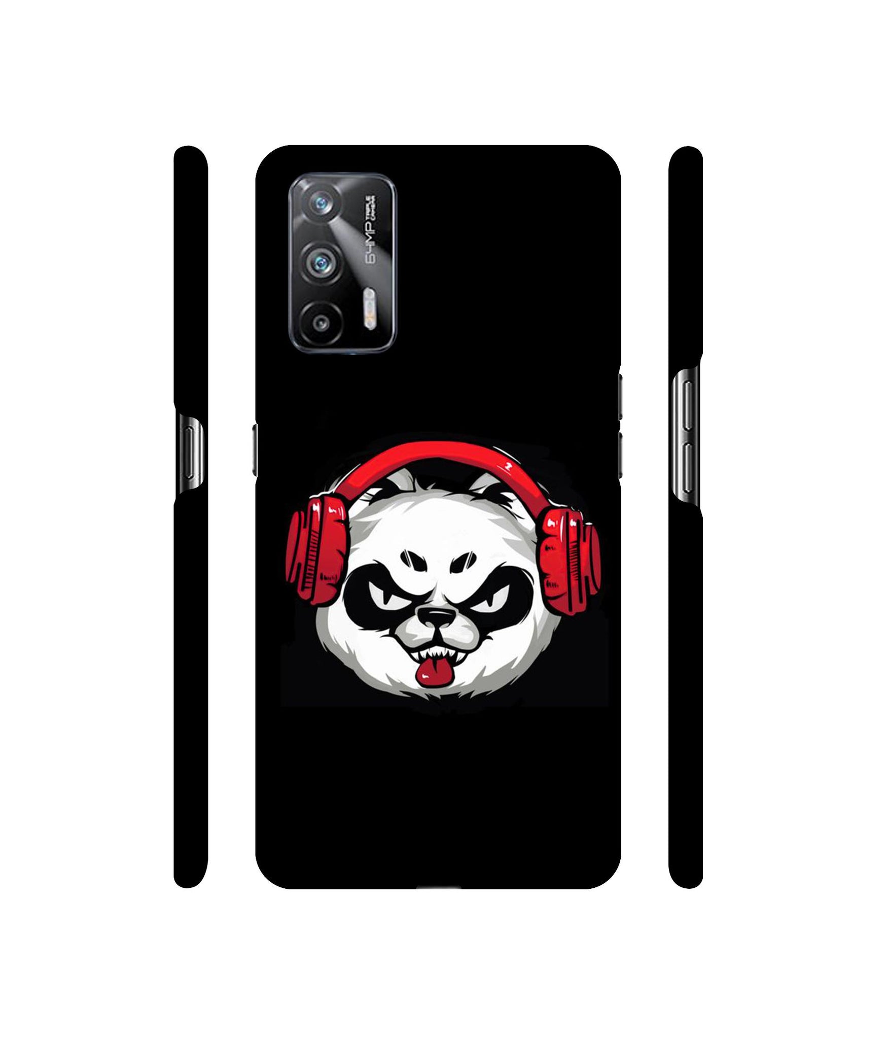 Panda With Headphone Designer Hard Back Cover for Realme X7 Max 5G / Realme GT 5G