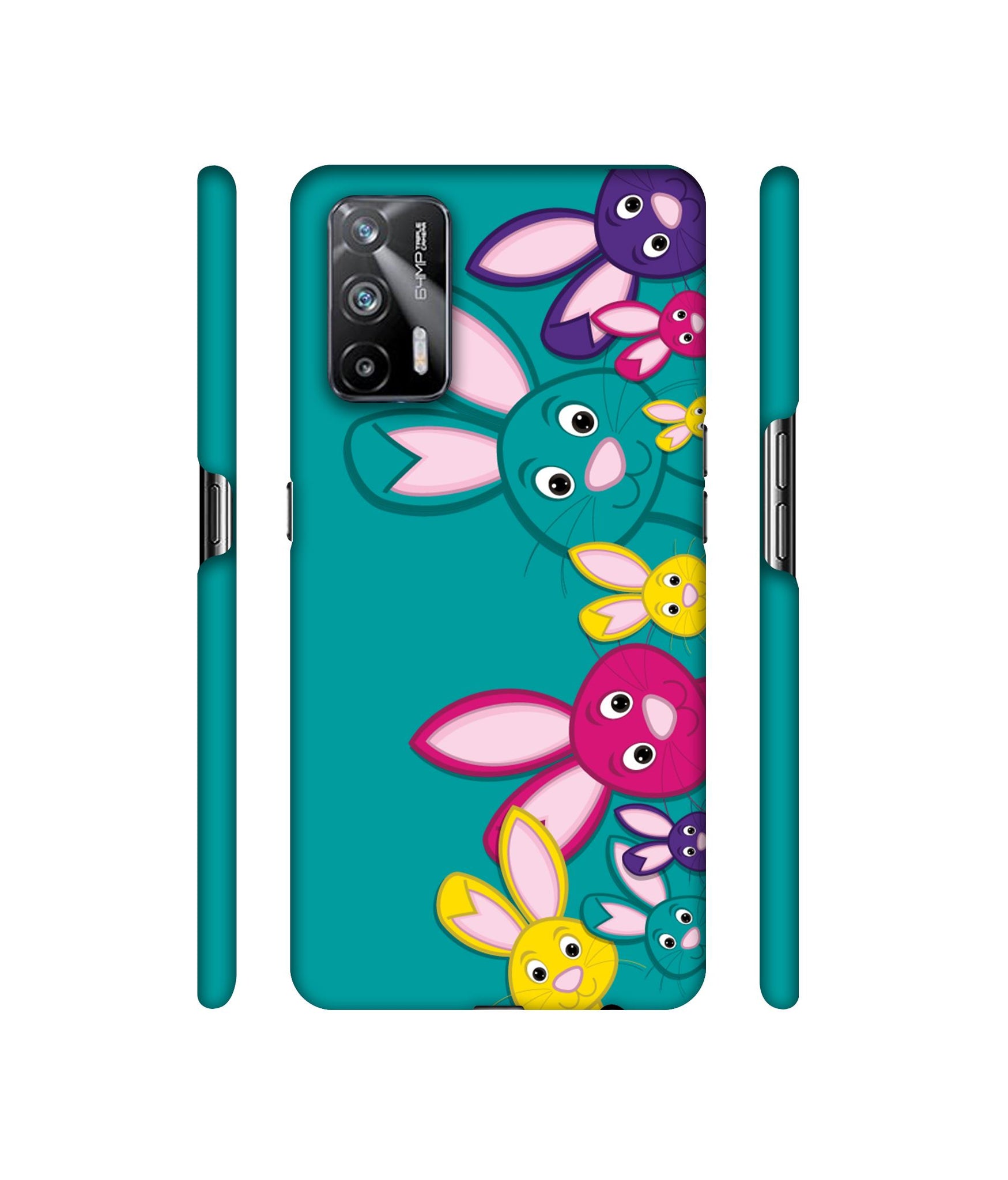 Rabbit Family Designer Hard Back Cover for Realme X7 Max 5G / Realme GT 5G
