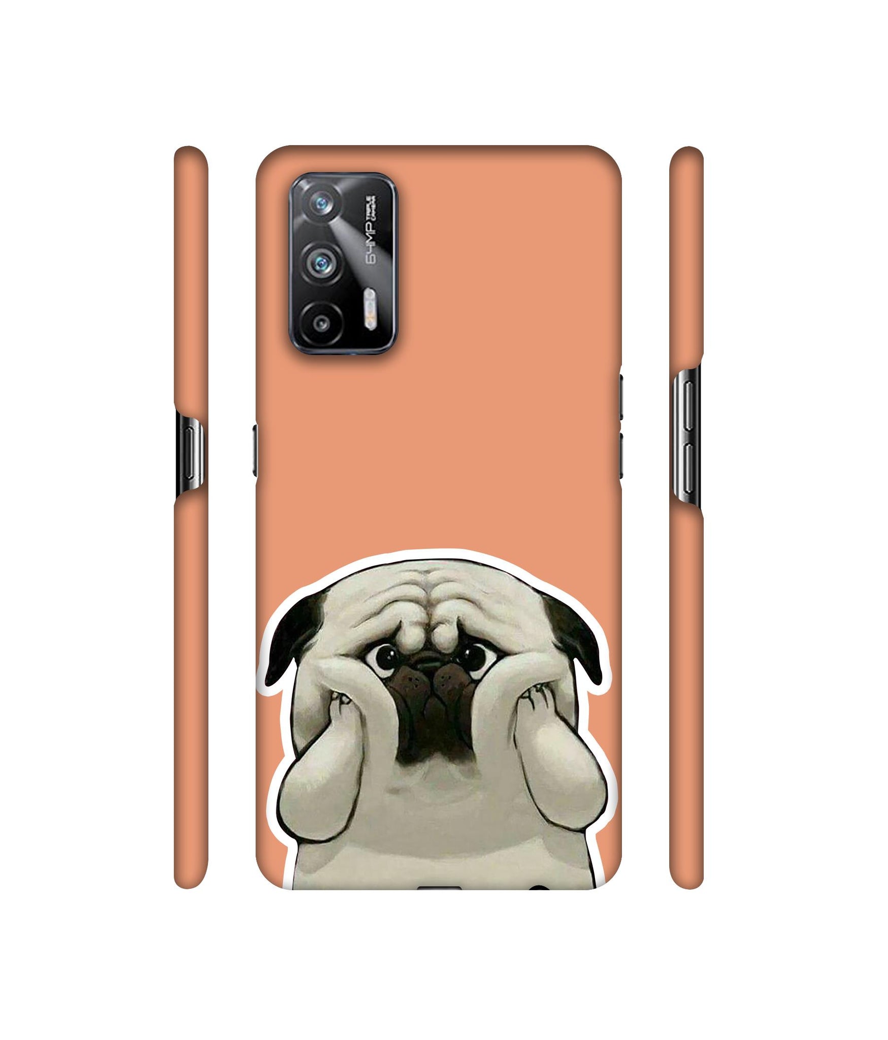 Pot Dog Pich Colour Designer Hard Back Cover for Realme X7 Max 5G / Realme GT 5G