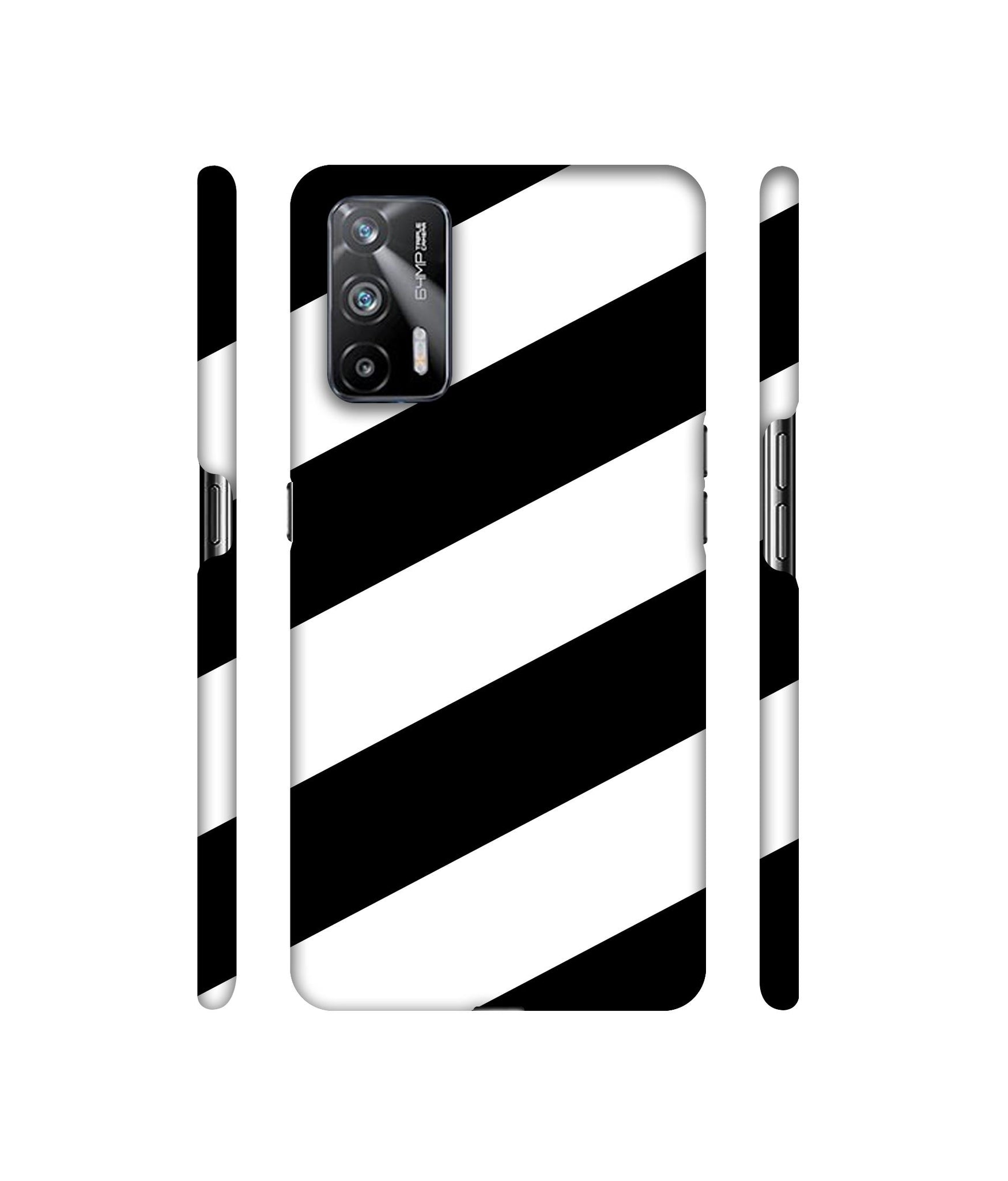 Black & White Line Designer Hard Back Cover for Realme X7 Max 5G / Realme GT 5G