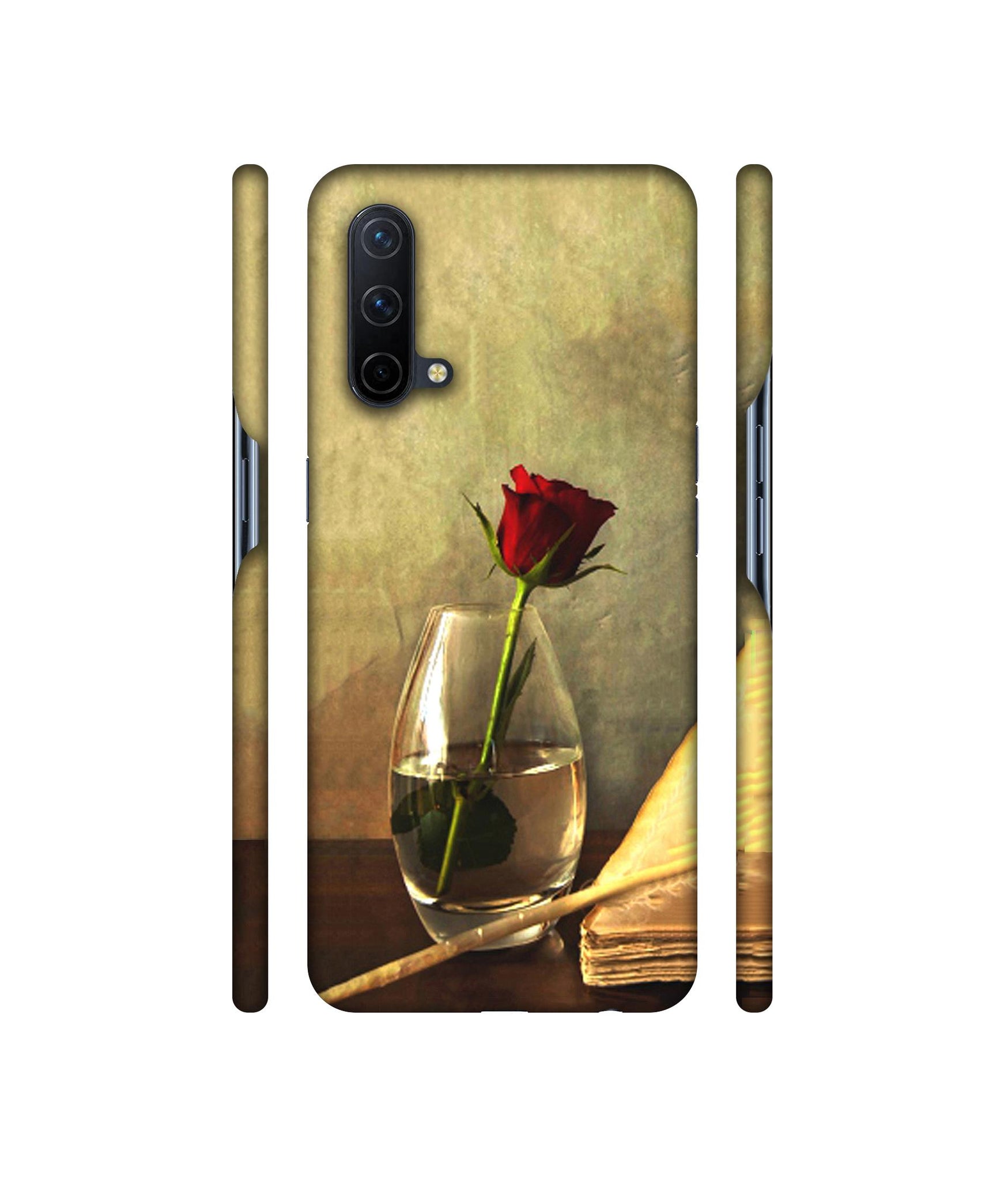 Red Rose in Glass Designer Hard Back Cover for OnePlus Nord CE 5G