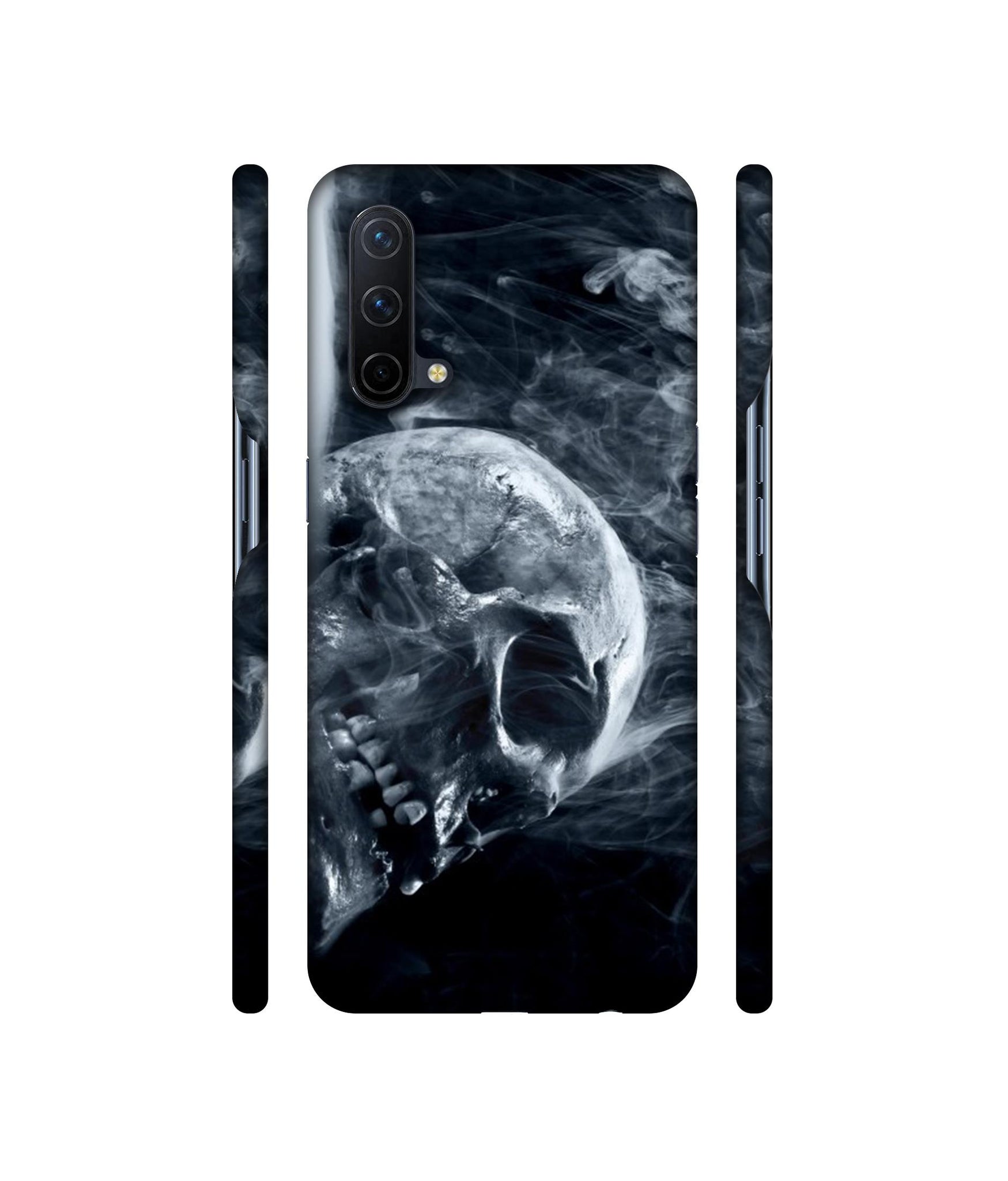 Skull Smoke Blue Scary Death Designer Hard Back Cover for OnePlus Nord CE 5G