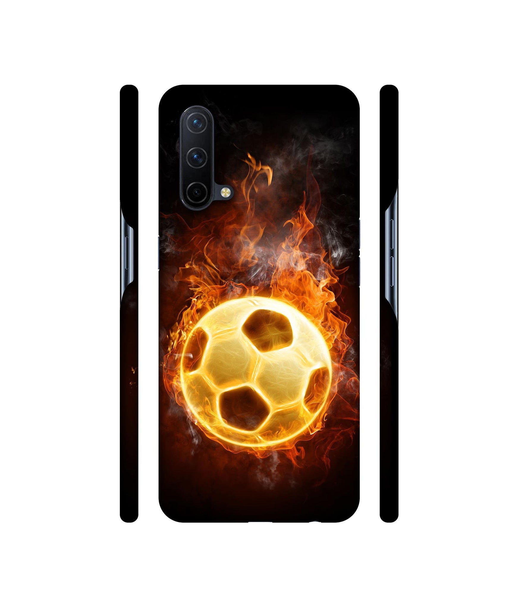 Football & Fire Designer Hard Back Cover for OnePlus Nord CE 5G