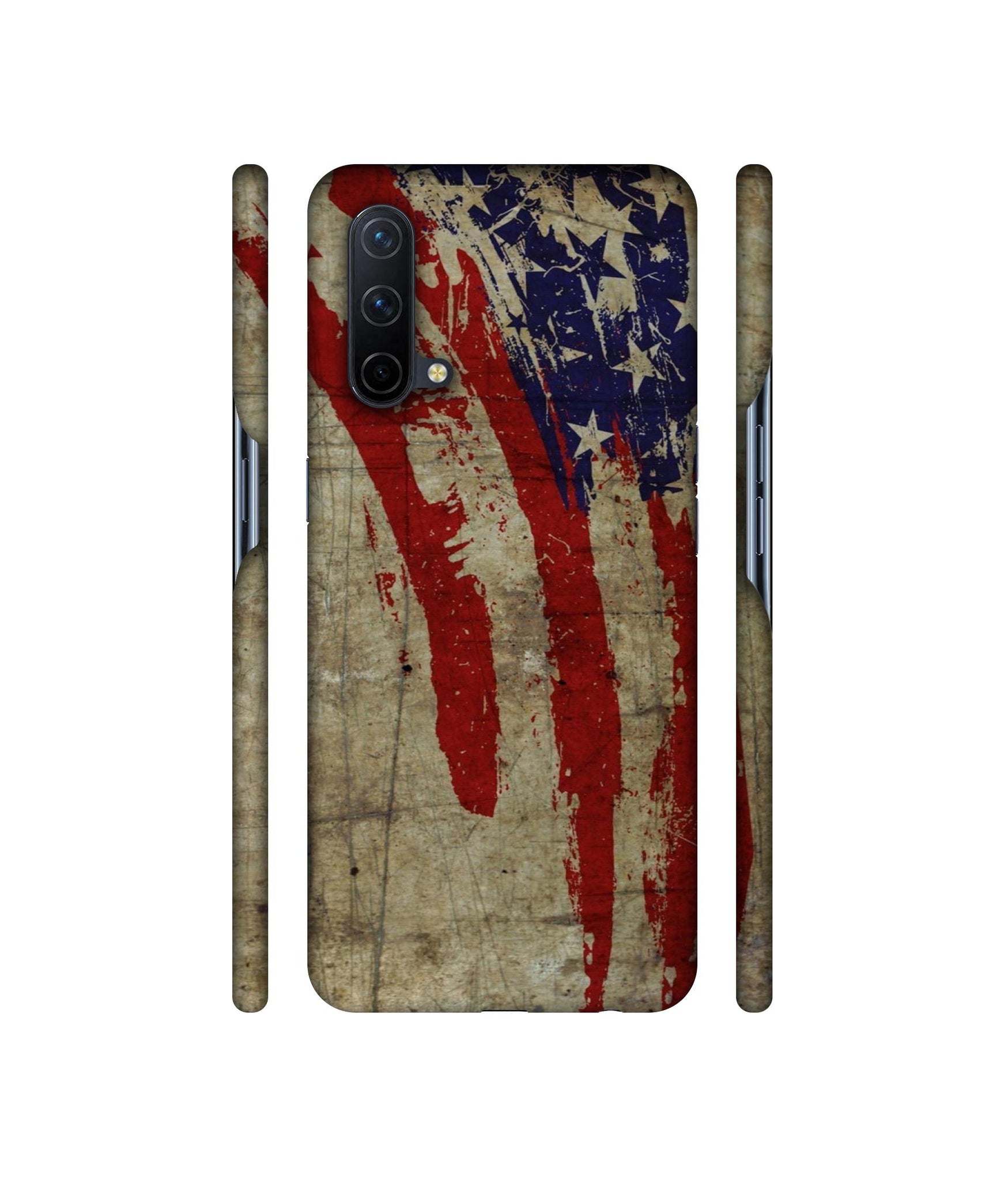 Vintage American Flag Designer Hard Back Cover for OnePlus Nord CE 5G