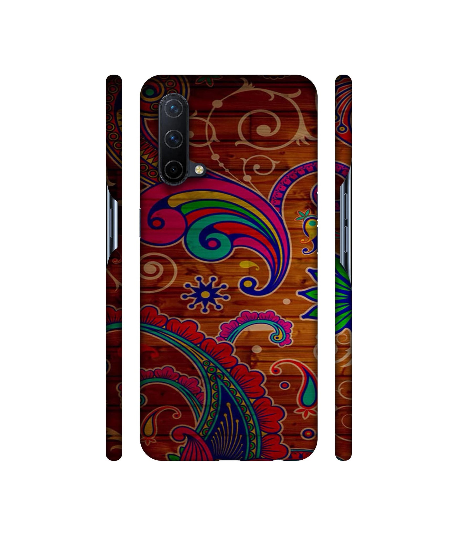 Wooden Pattern Print Designer Hard Back Cover for OnePlus Nord CE 5G