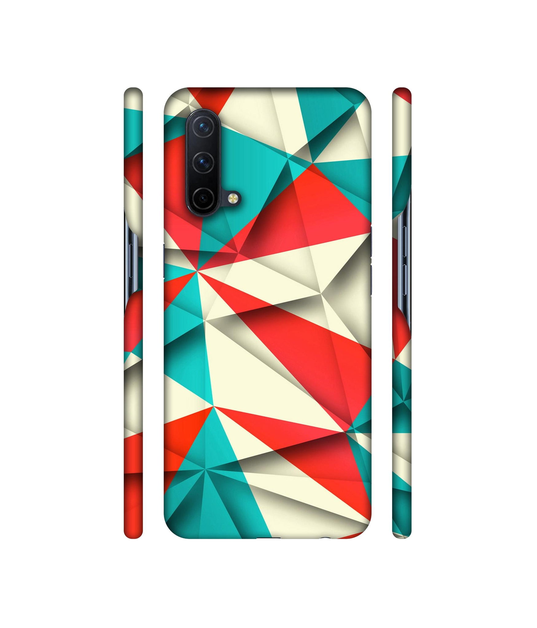 Red Blue White Pattern Designer Hard Back Cover for OnePlus Nord CE 5G